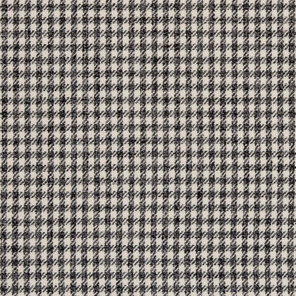 Check Coal - Black Check & Houndstooth,Small Scale Upholstery Fabric 54 Inches"