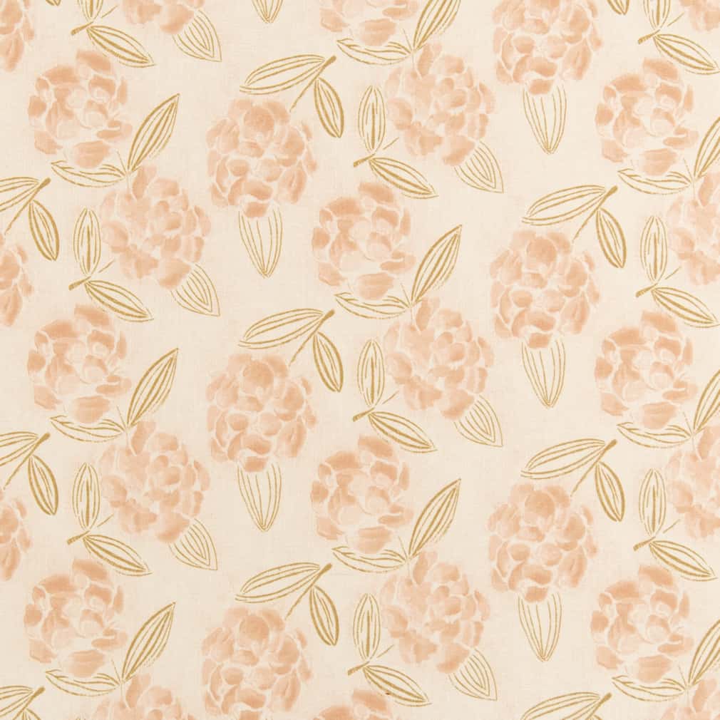 Blush - Coral & Peach,Pink Floral Upholstery Fabric 54 Inches"