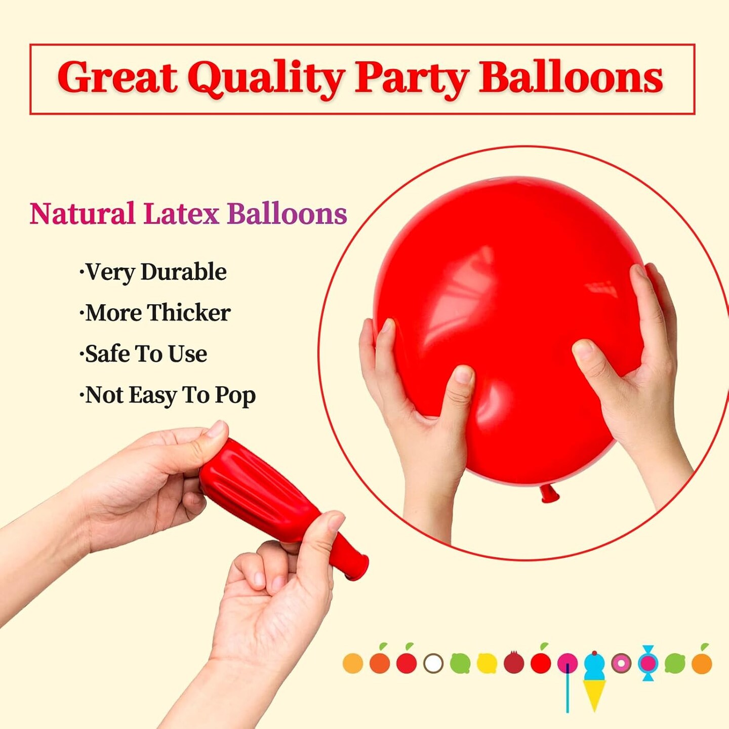 110pcs Assorted Color 12” Latex Balloons – Birthday, Valentine’s Day, Wedding Party Decorations with 2 Ribbons