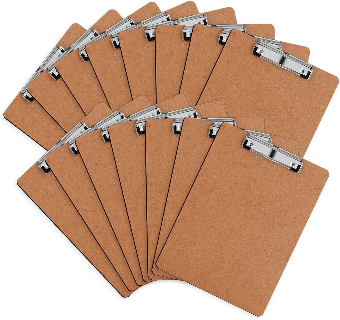 15-Pack Hardboard Clipboards – A4 Letter Size, 12.5×9 in Office & Classroom