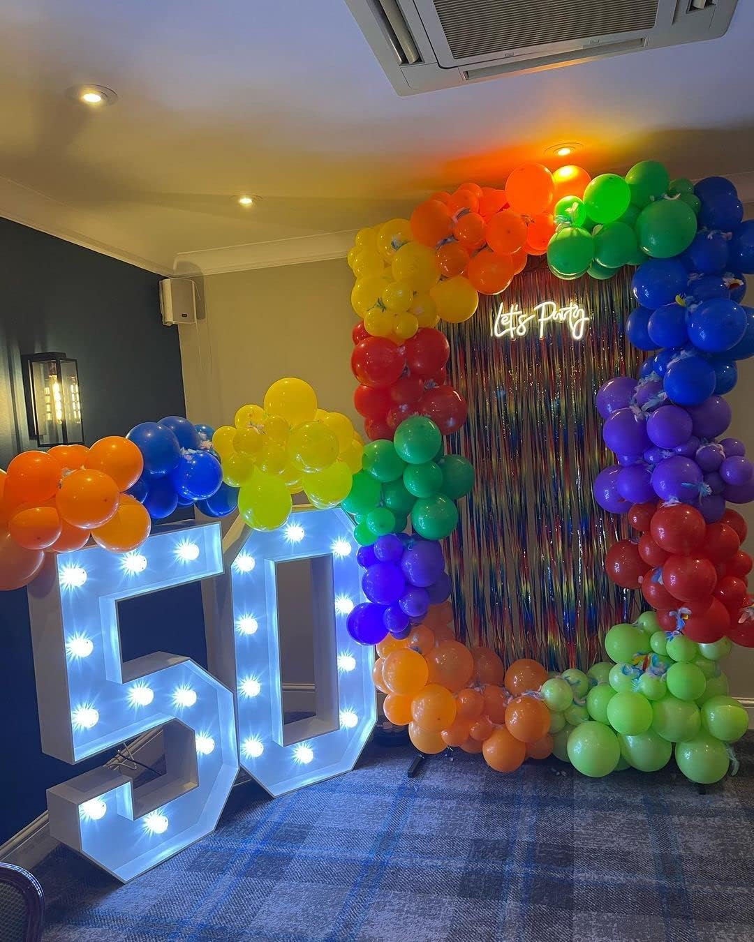Rainbow Balloons Latex Party Balloons - 50 Pack 12 inch Helium Assorted Bright Balloons for Wedding Baby Shower Birthday Party Decorations