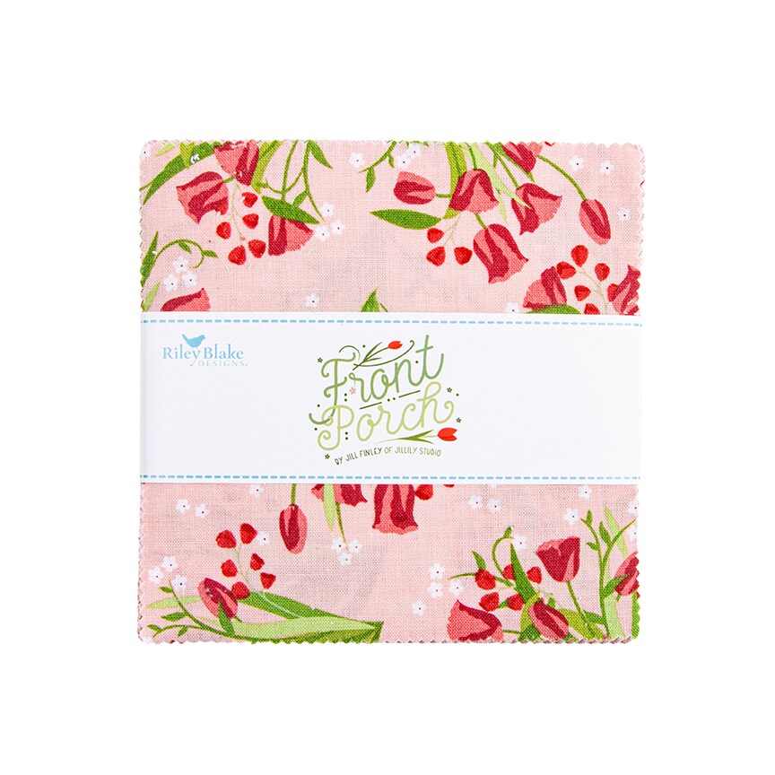 Front Porch 5" Square Pack (Charm Pack / 5" Stacker) by Jill Finley for Riley Blake (5-17210-42)