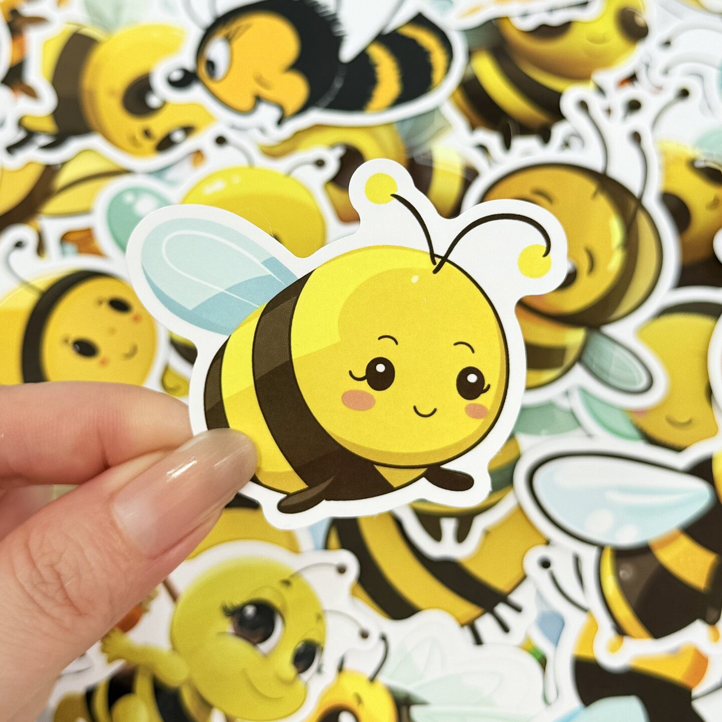 Wrapables Waterproof Vinyl Stickers for Water Bottles, Laptop, Phones, Skateboards, Decals for Teens, 110pcs, Bumblebees