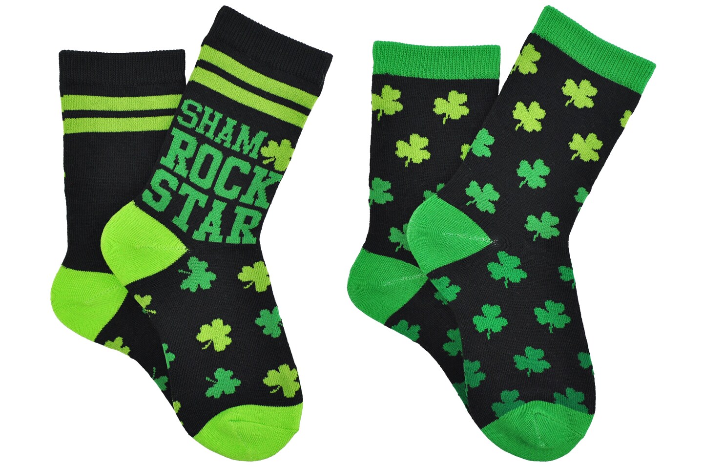 Everything Legwear St. Patrick's Day Kids Rock Star 2 Pair Crew