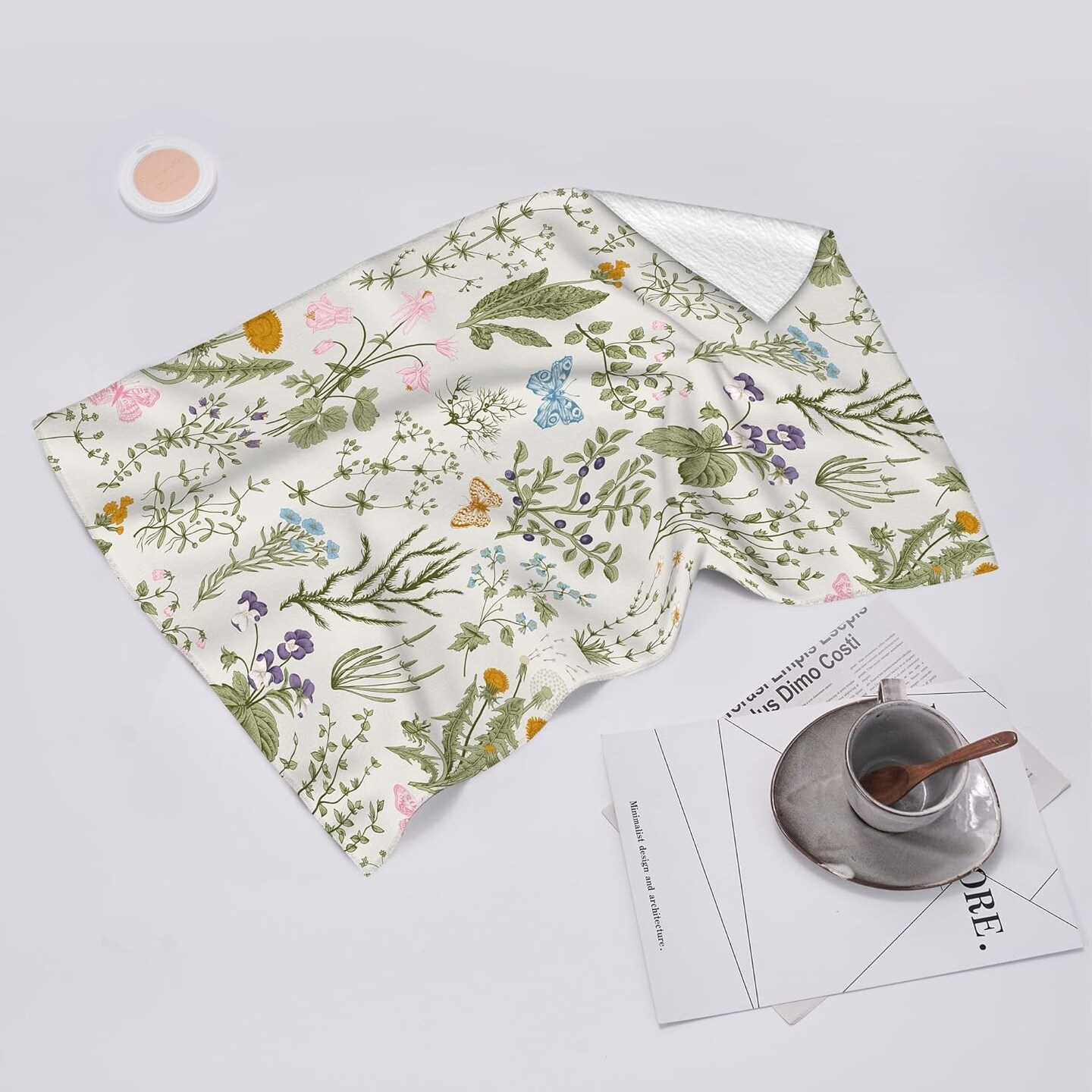 Spring Floral Kitchen Towels Decorative Set of 2, Summer Flower Dish Towels for Kitchen Decor