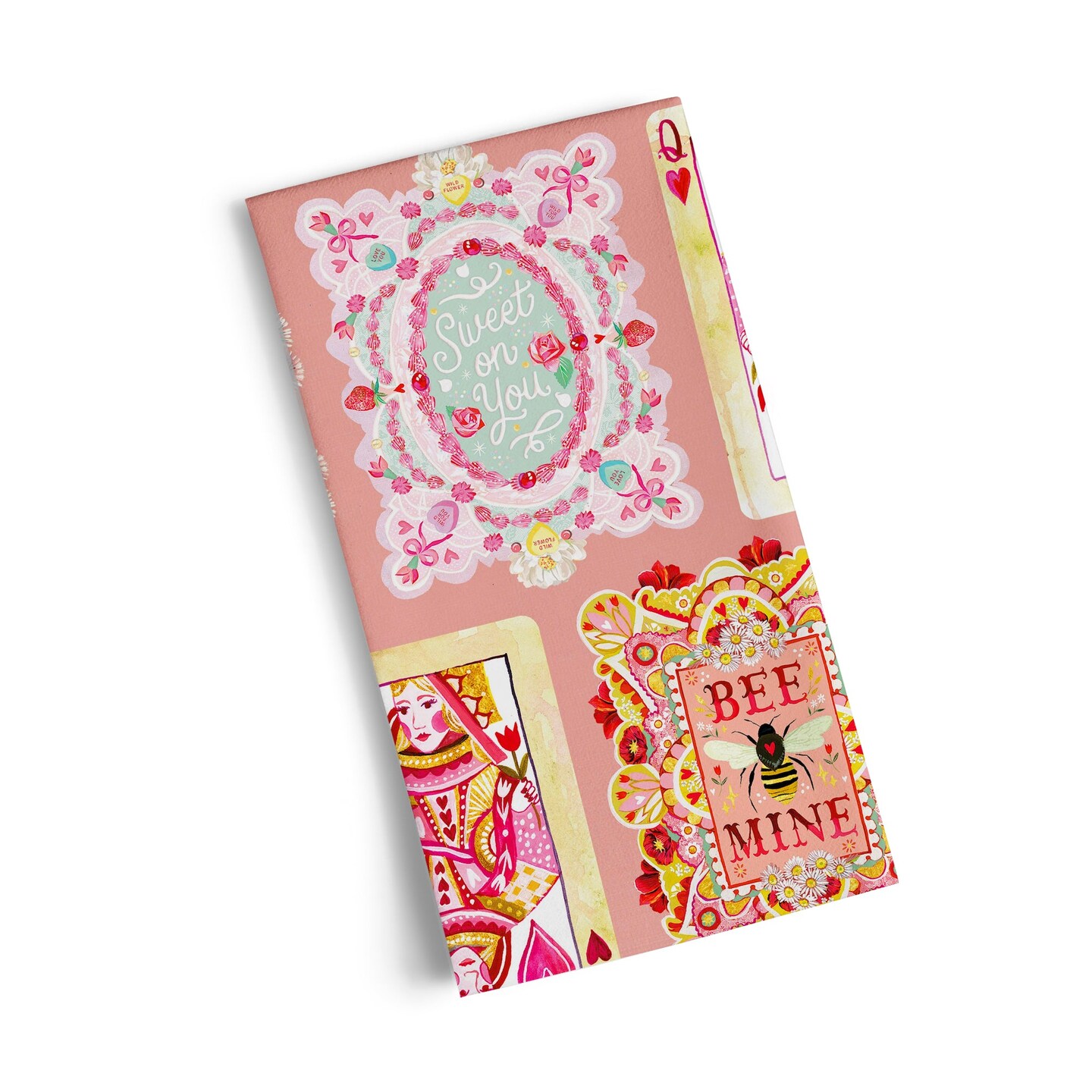 Vintage Valentines 100% Cotton Tea Towel