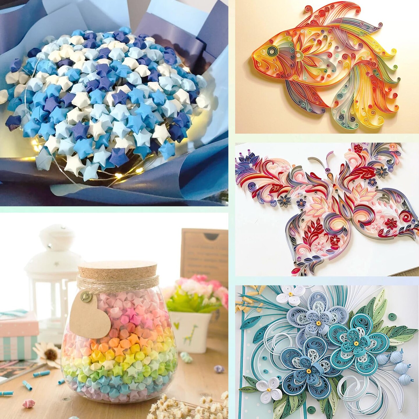 2060 Sheets Origami Paper - 27 Color Assortment, Double Sided Star Paper Strips for DIY Hand Art Crafts