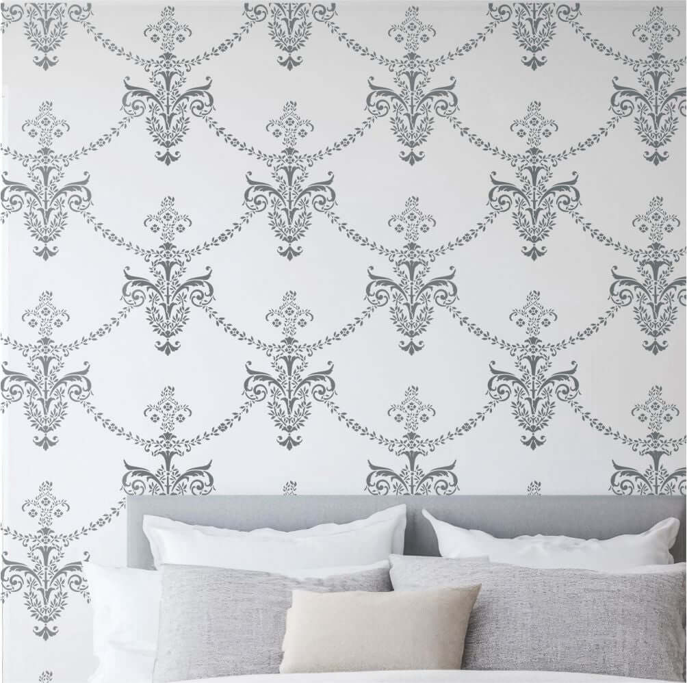Petite Antique Wallpaper Wall Stencil | 3689 by Designer Stencils | Pattern Stencils |