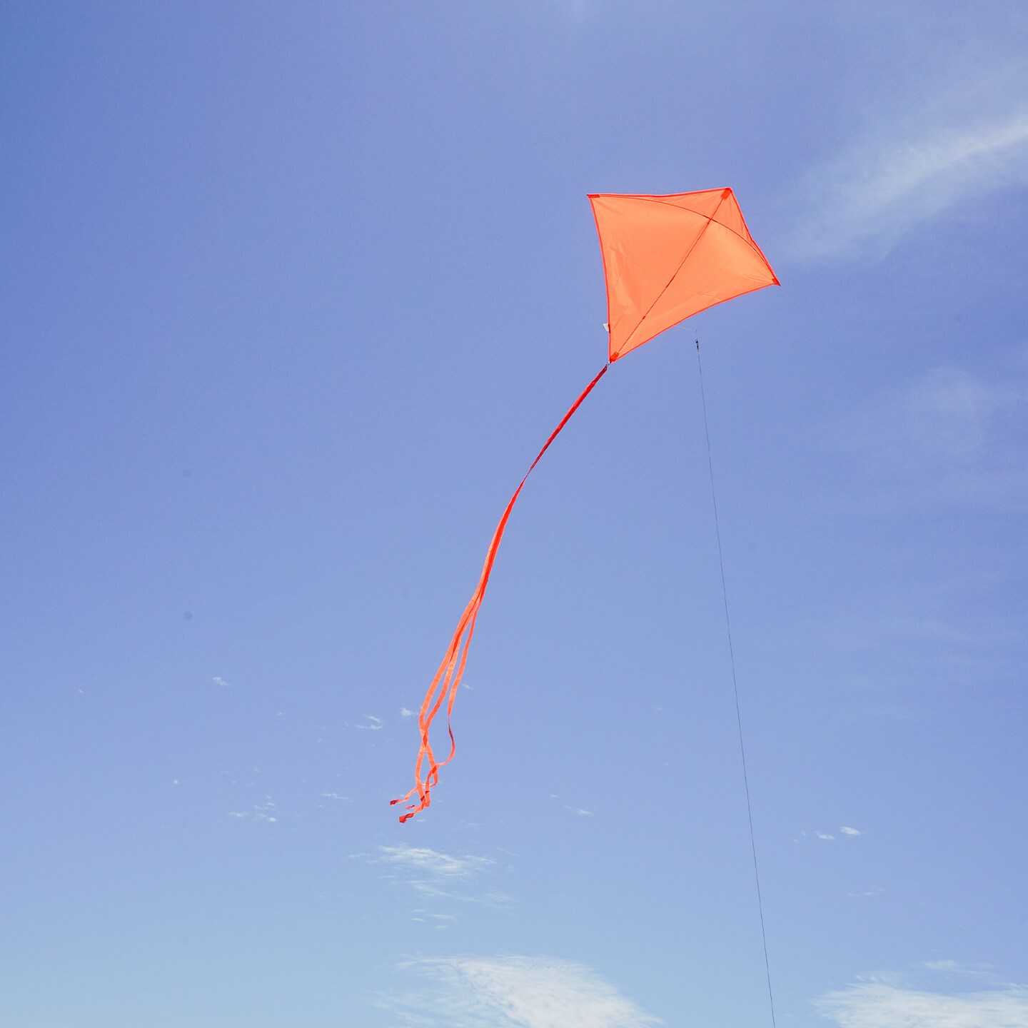 In the Breeze 3298 - Tangerine 30 Inch Diamond Kite - Solid Orange, Fun, Easy Flying Kite