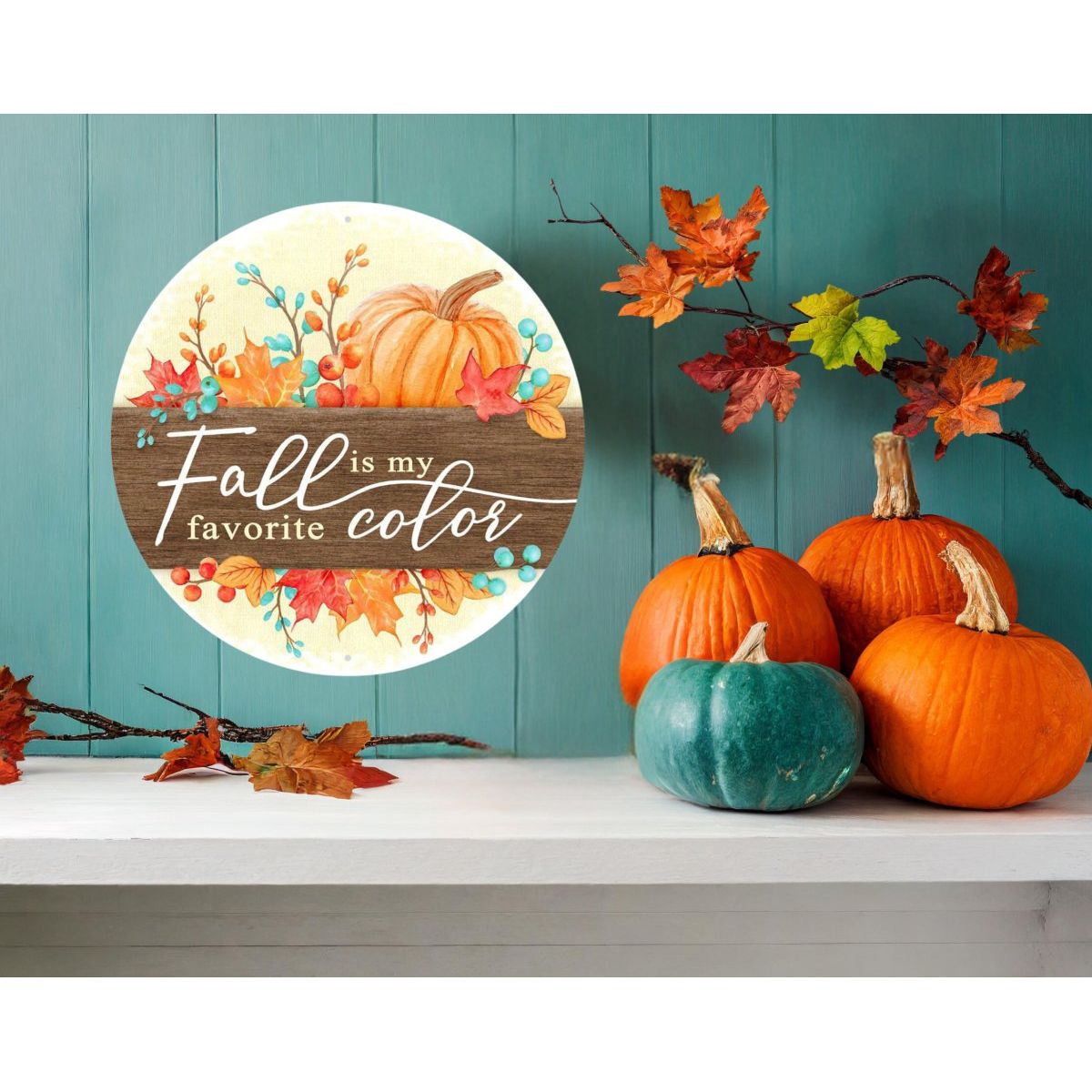 8&#x22; Metal Sign: Fall Is My Favorite Color