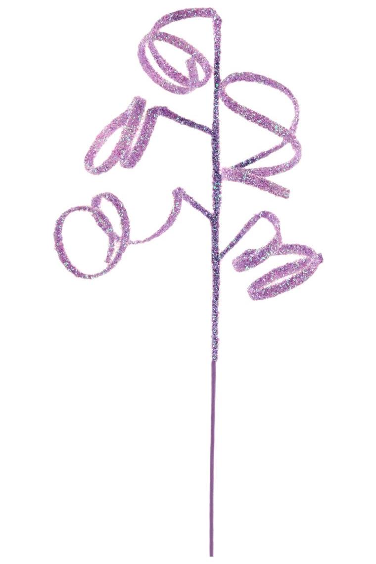 39&#x22; Iridescent Curly Hanging Spray: Lavender