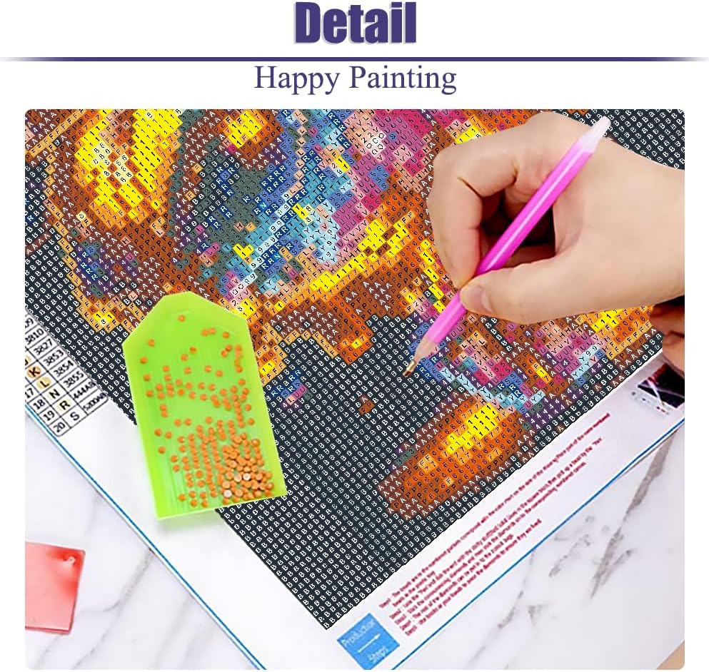 Fairy Diamond Art Kits for Adults,Elf Diamond Painting Kits for Adult Beginners,DIY Round Full Drill Diamond Art Painting,5D Diamond Art for Wall Decor Gift