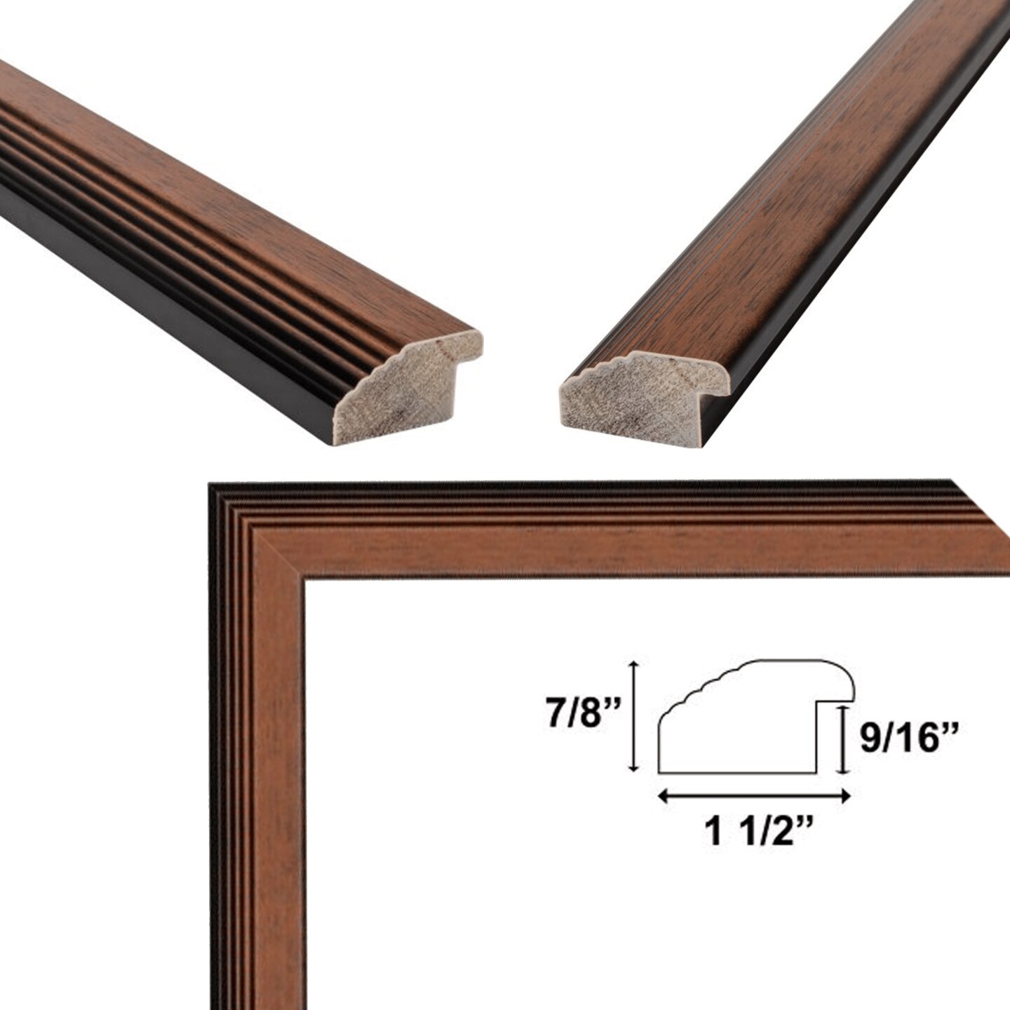 Certificate Glossy Walnut Wood Picture Frame 17x25 frame