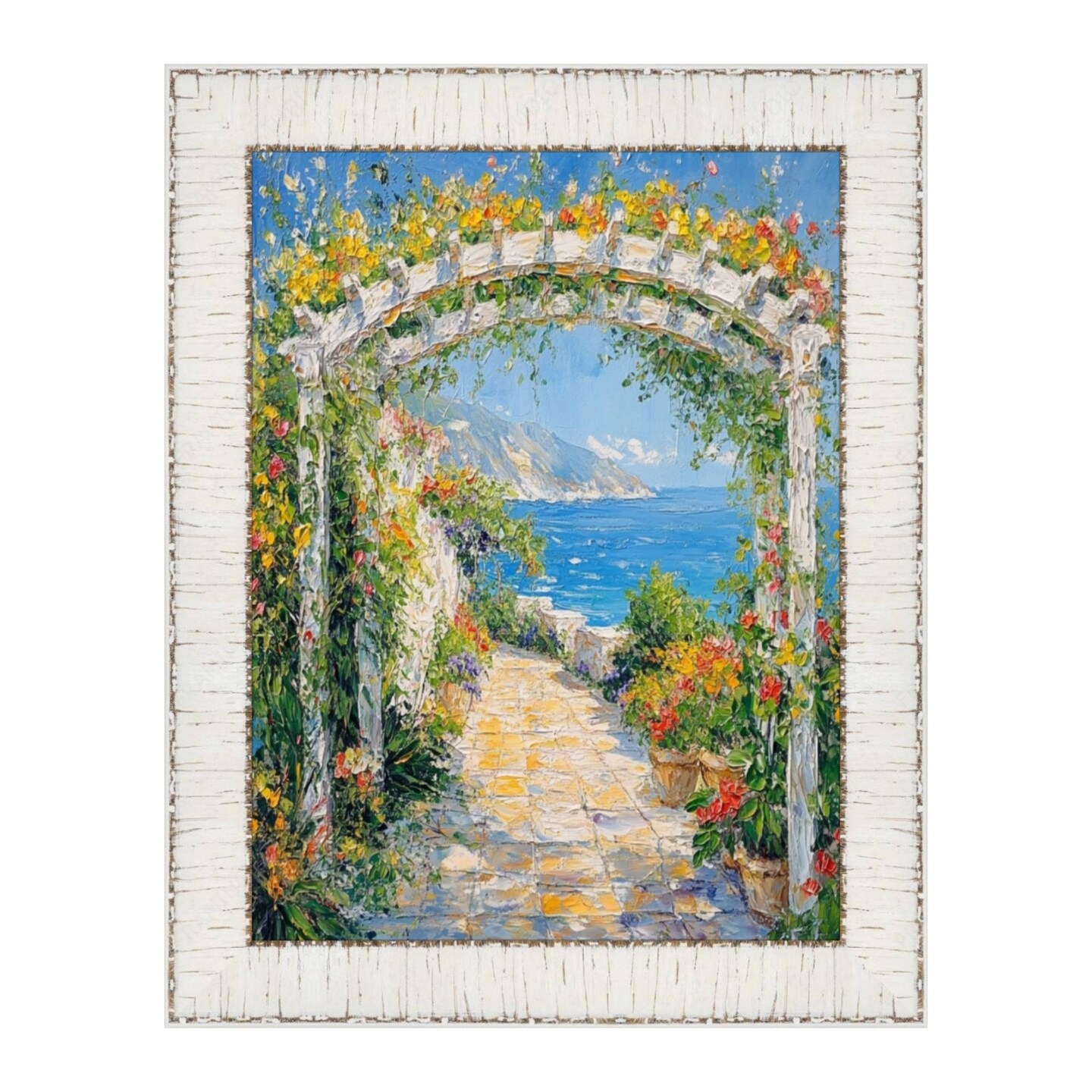 White Birch Wood Scoop Picture Frame 11x11 frame