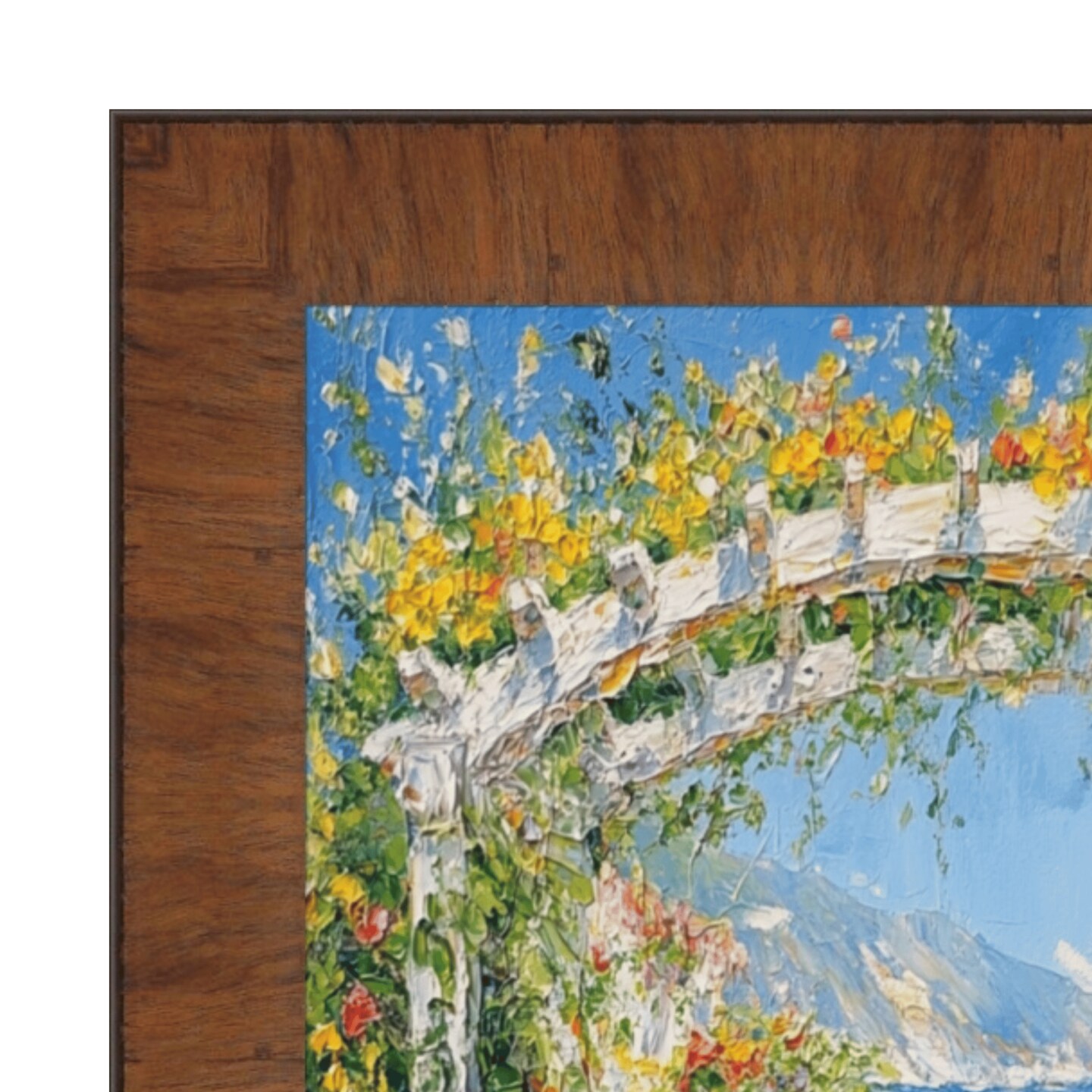 Contemporary Wood Grain Honey Scoop Picture Frame 24x24 frame