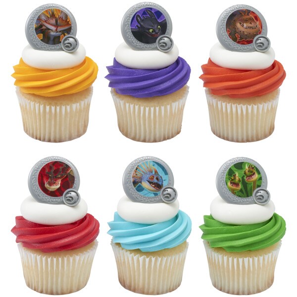 How to Train Your Dragon Dragon Shield Cupcake Rings 12ct