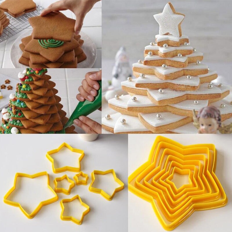 Star 6 pcs Shaped Cookie Cutters