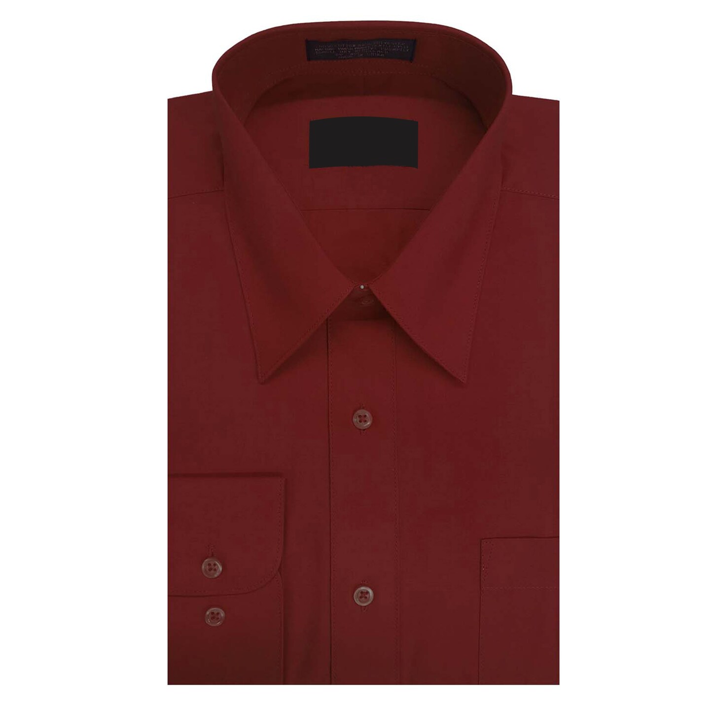 Men&#x2019;s Burgundy Long Sleeve Dress Shirt