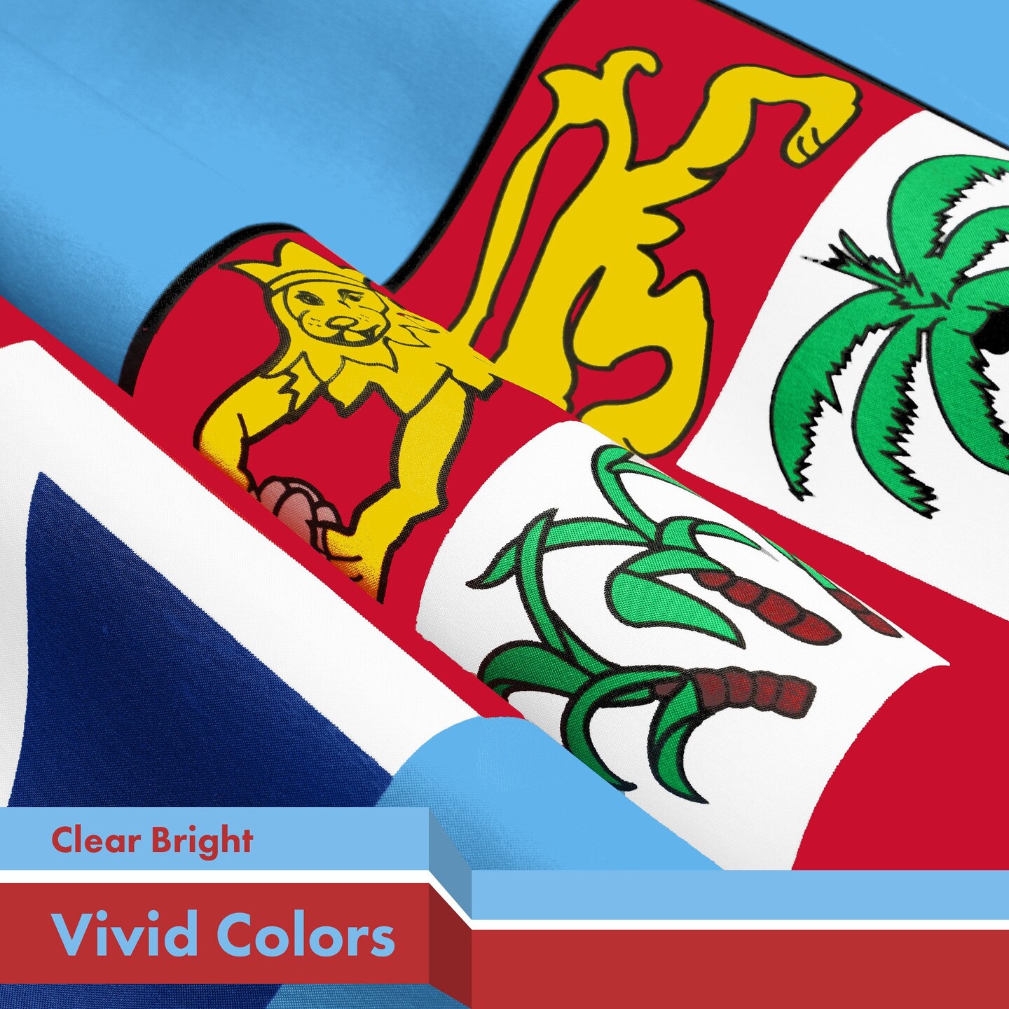 G128 Combo Pack: American USA Flag 3x5 Ft & Fiji Fijian Flag 3x5 Ft | Both LiteWeave Pro Series Printed 150D Polyester, Brass Grommets