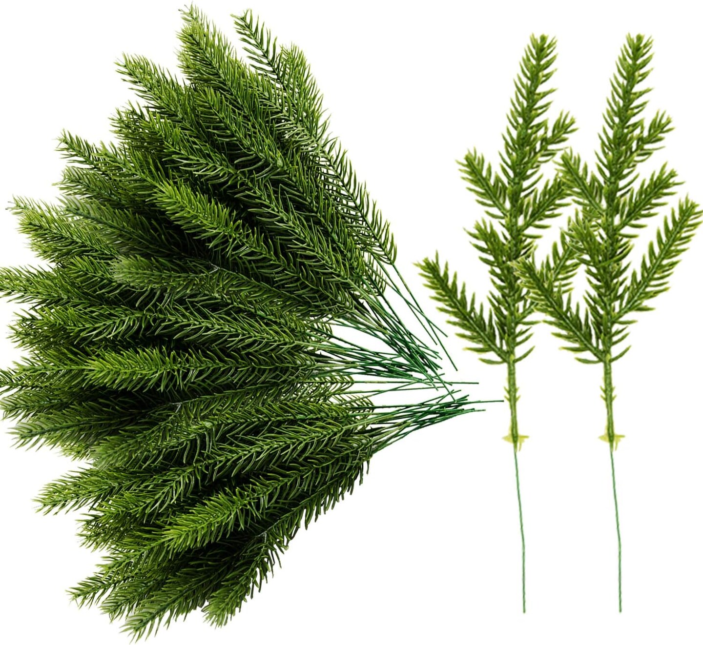 60 Pack Artificial Pine Needles Branches (60 Pack)
