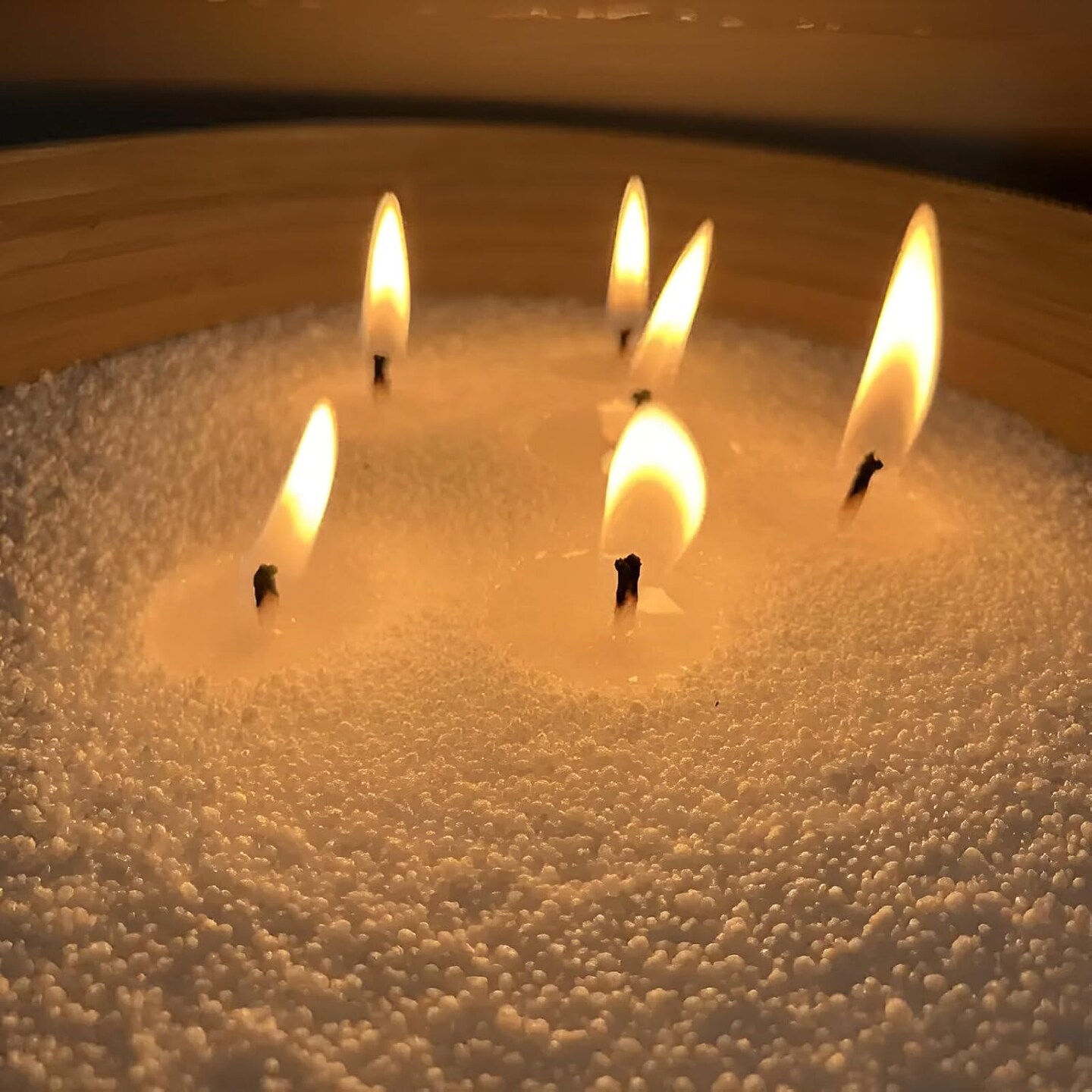 26Oz / 750g Refillable Beaded Wax Sand with 30 wicks and 2 pcs Centering Devices (Pearled Candle)