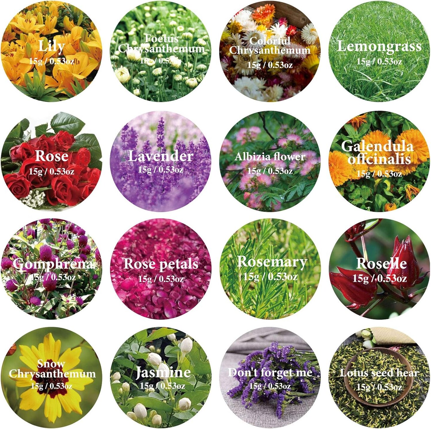 15g/Bag Dried Flowers