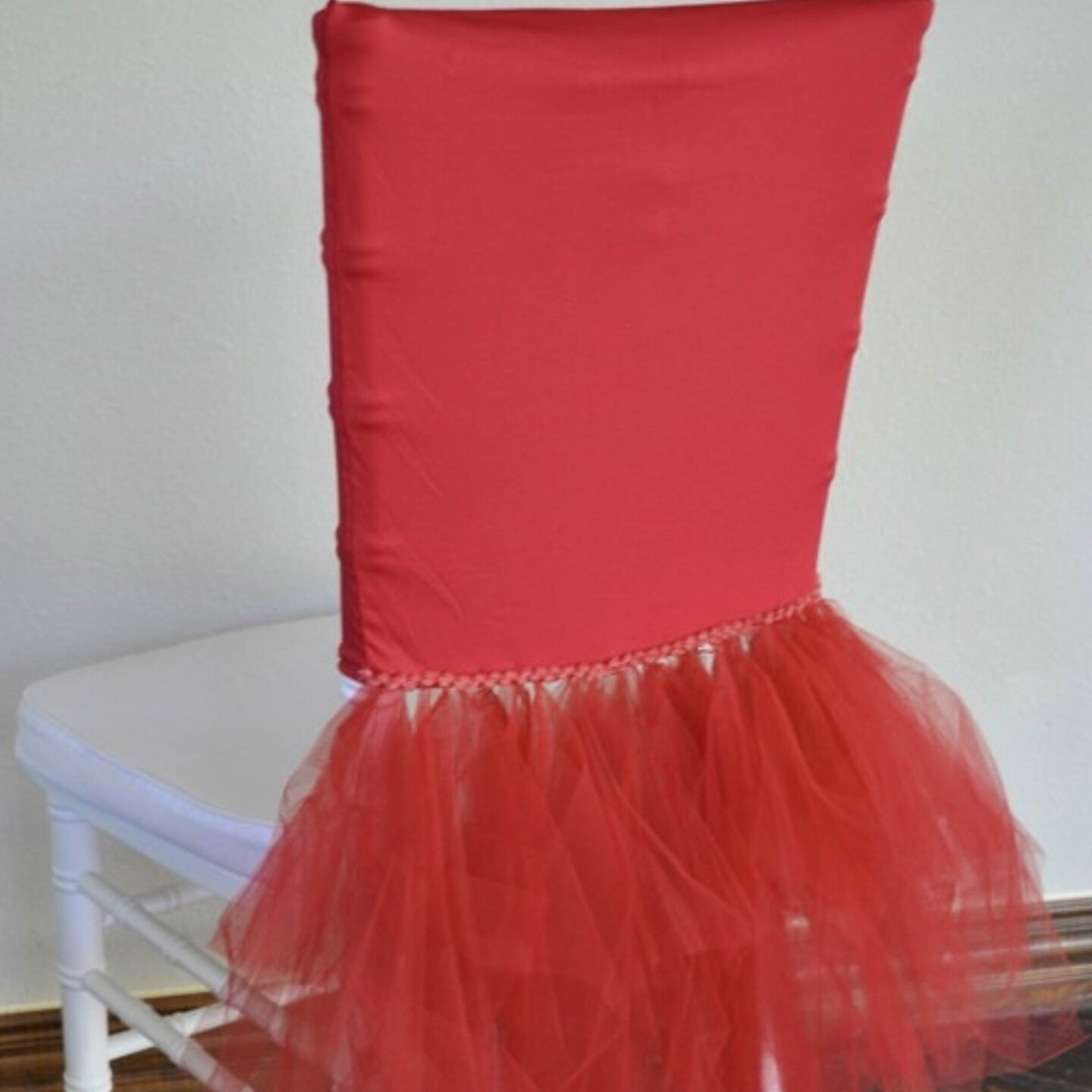 1 Piece Vibrant Apple Red Ballerina Stretch Spandex Chiavari Chair Cover Chic Event Accent