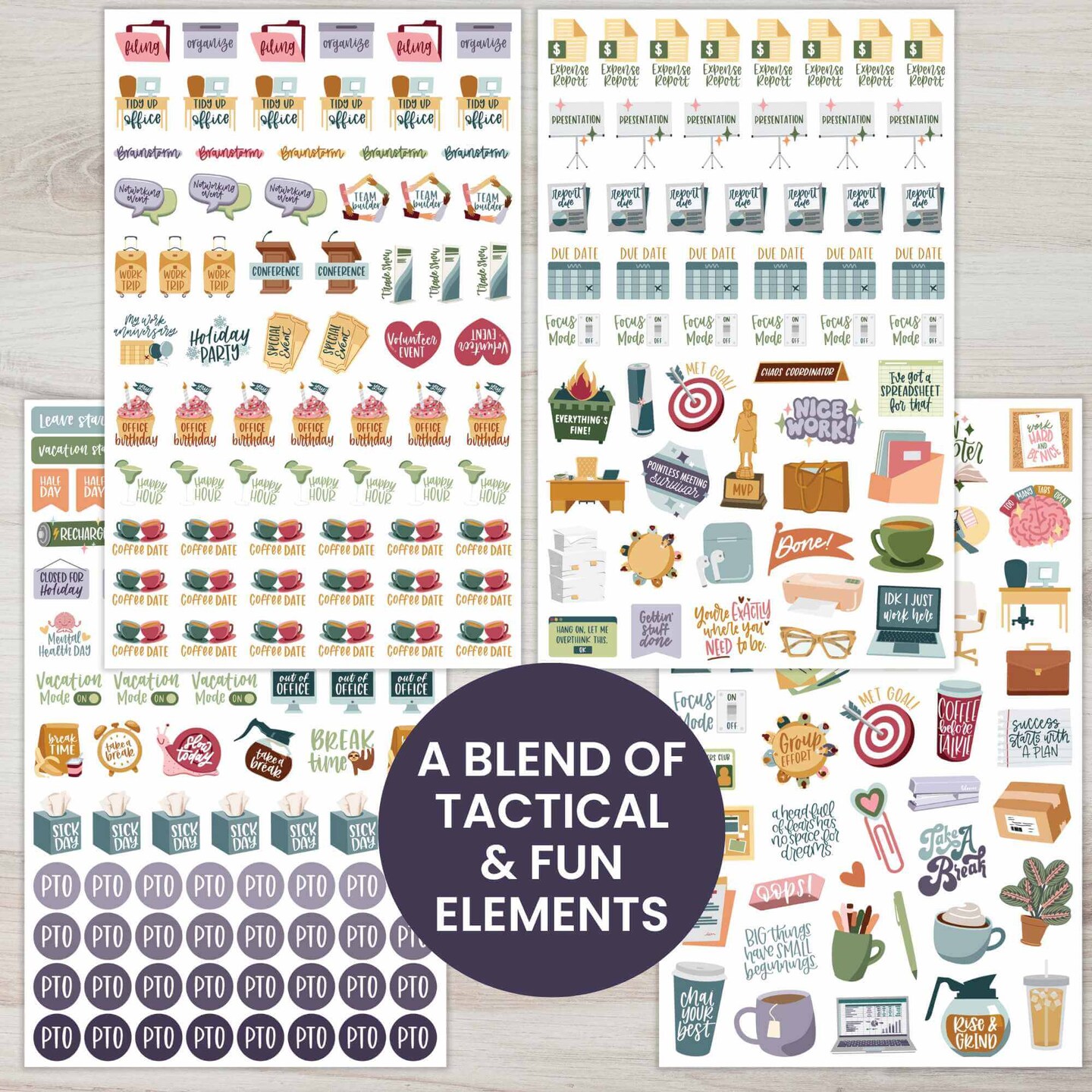 Planner Stickers, Workday Essentials
