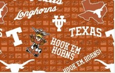 NCAA University of Texas Allover 108" Wideback Cotton Fabric by the Yard