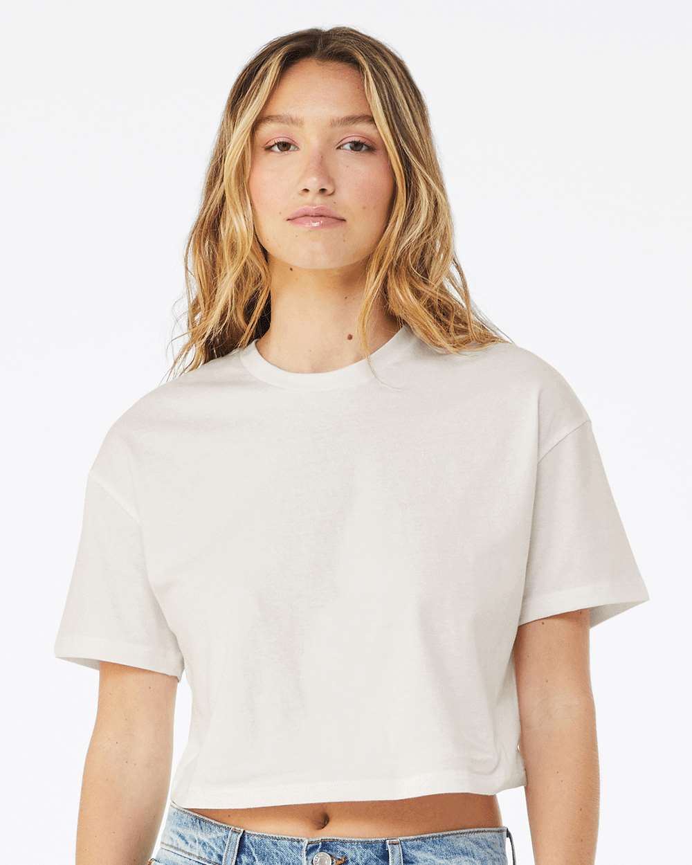 BELLA + CANVAS Ladies Jersey Cropped Short Sleeve T-Shirt for Casual Fashion & Custom Print Crop Top