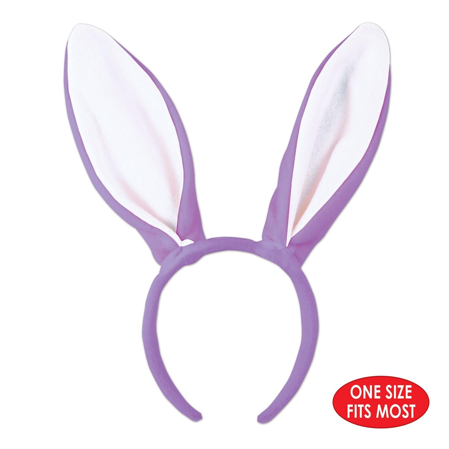 12 Pack Beistle Easter Soft-Touch Bunny Ears - lavender/white