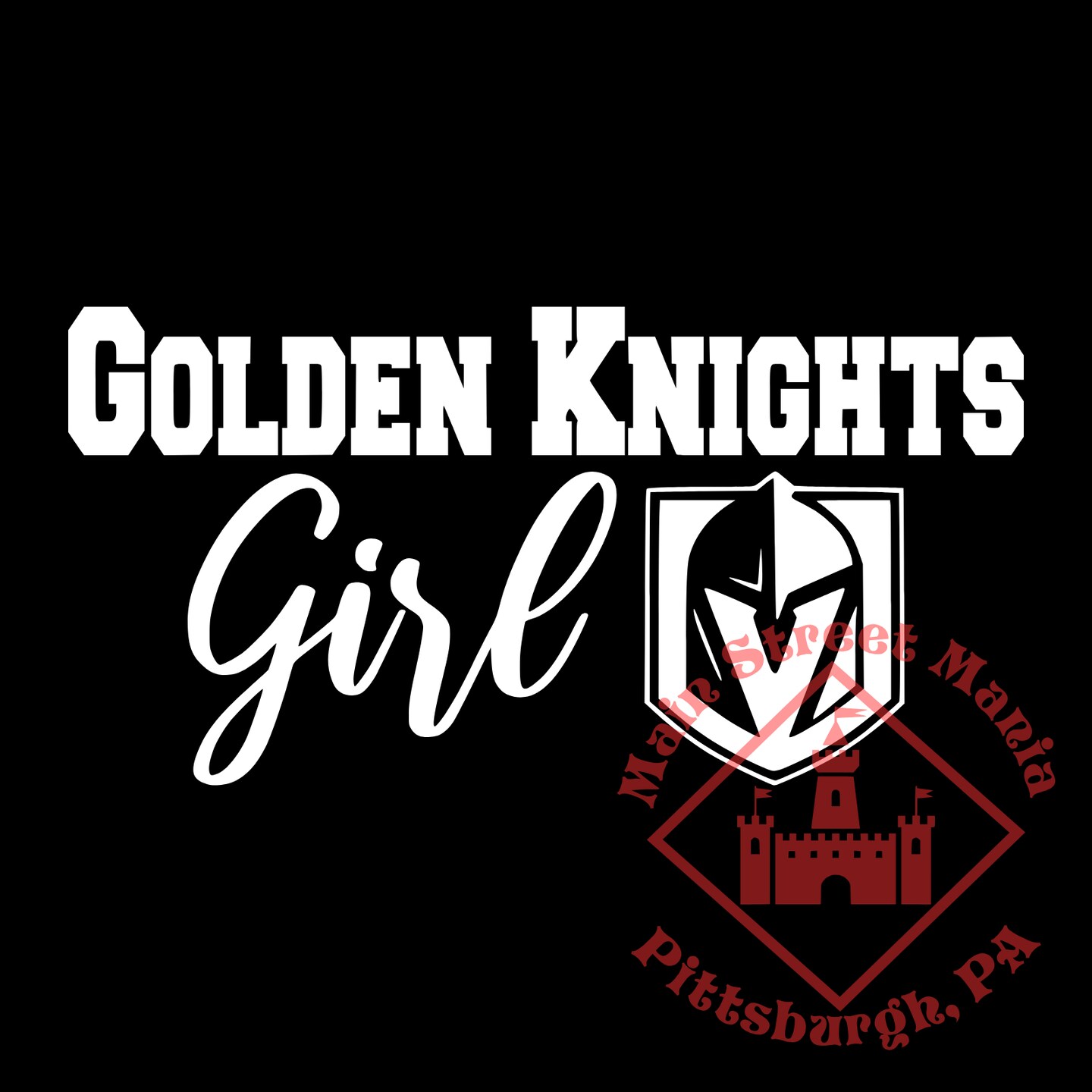 Golden Knights Girl Sticker Decal | MakerPlace by Michaels, image size:1080x1080