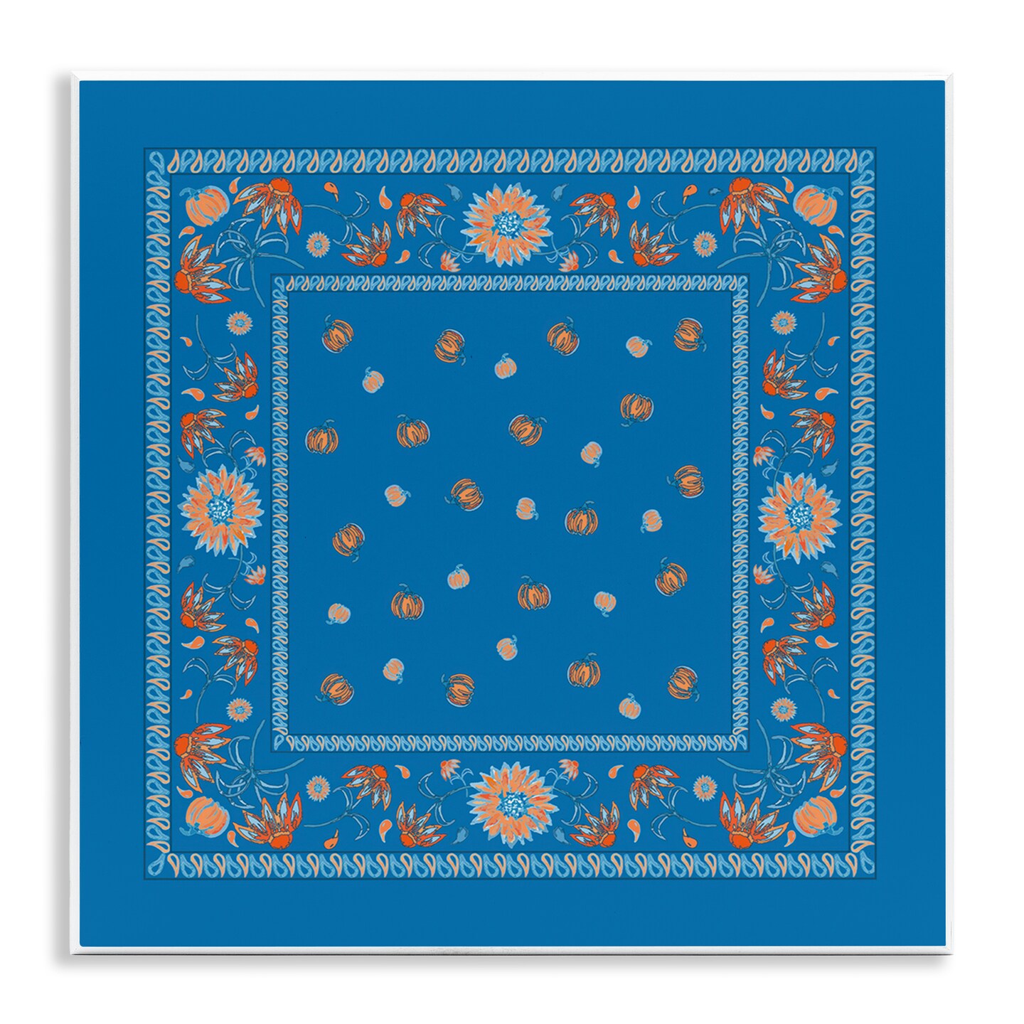Stupell Industries Blue Sky Harvest Pattern Wall Plaque Art Design by Safa Diab