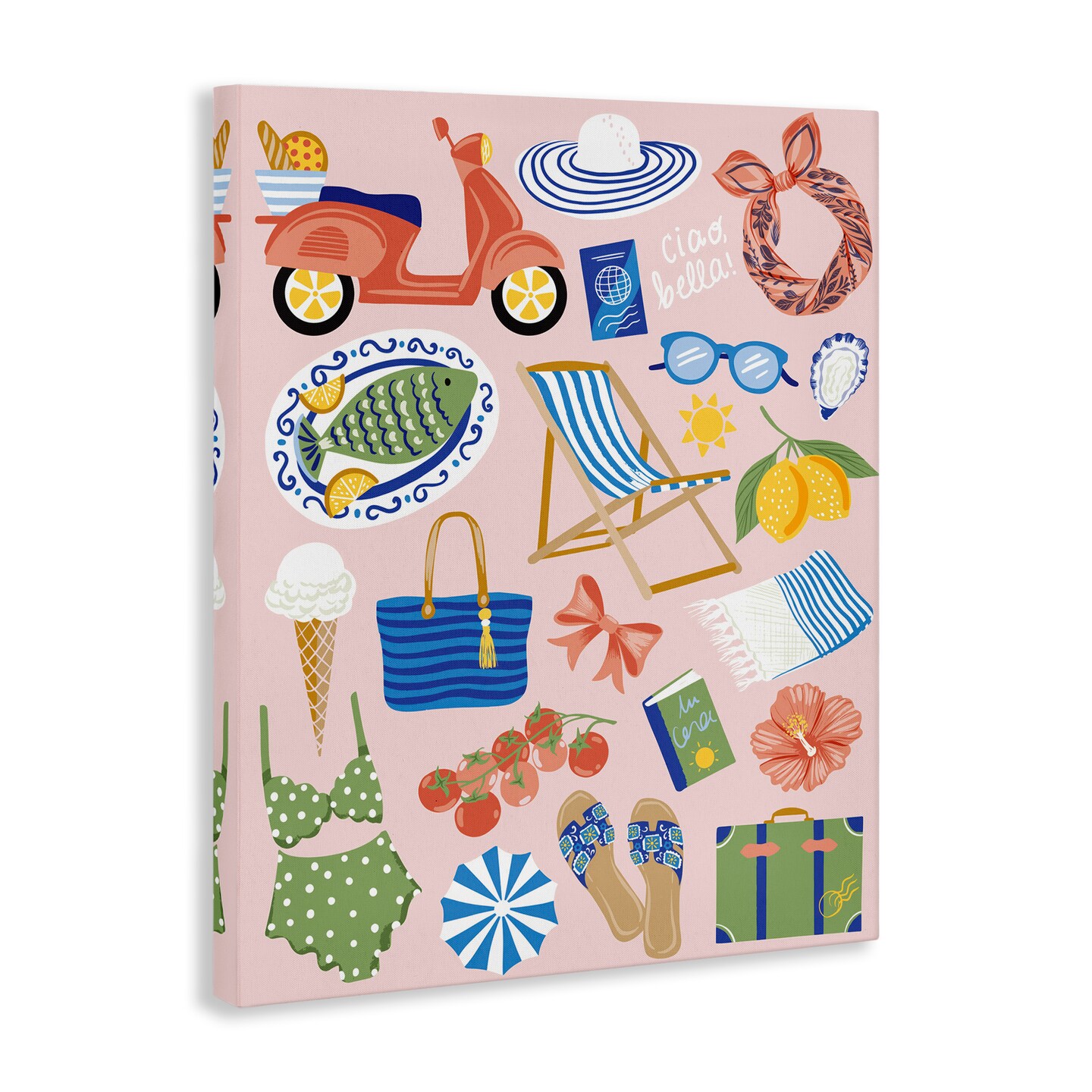 Stupell Industries Mediterranean Coast Necessities Canvas Wall Art Design by Arrolynn Weiderhold