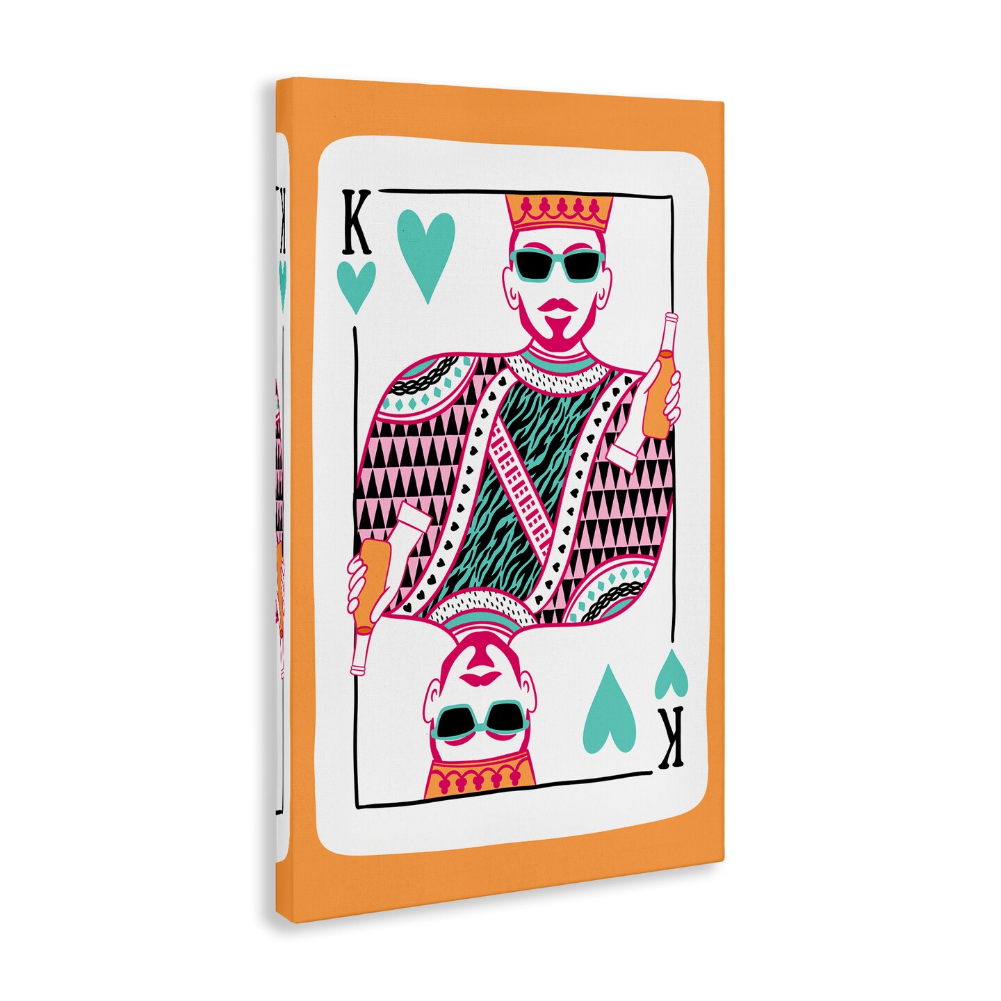 Stupell Industries King of Hearts & Drink Canvas Wall Art Design by JJ Design House LLC