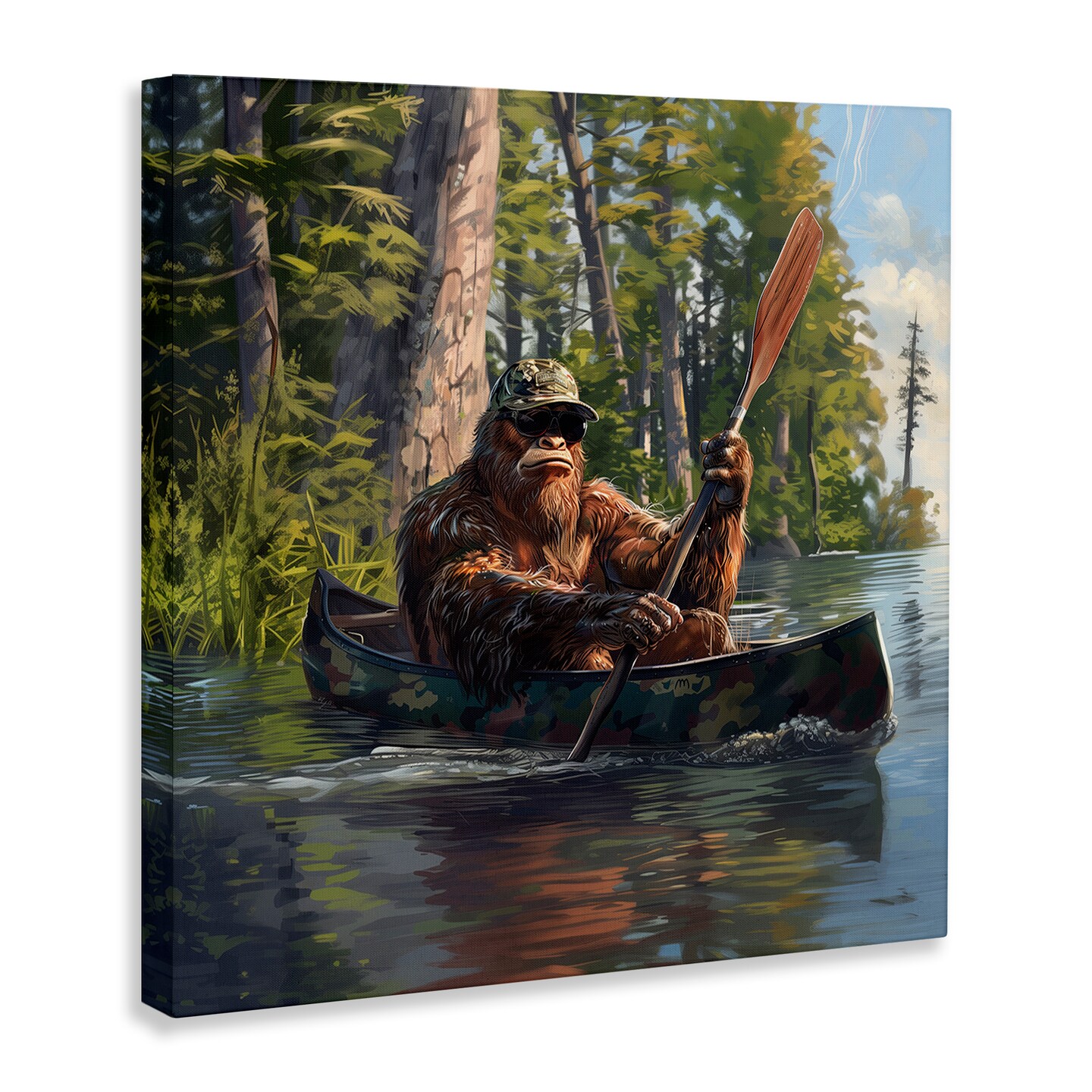 Stupell Industries Mythical Monster in Canoe Canvas Wall Art Design by Jim Baldwin