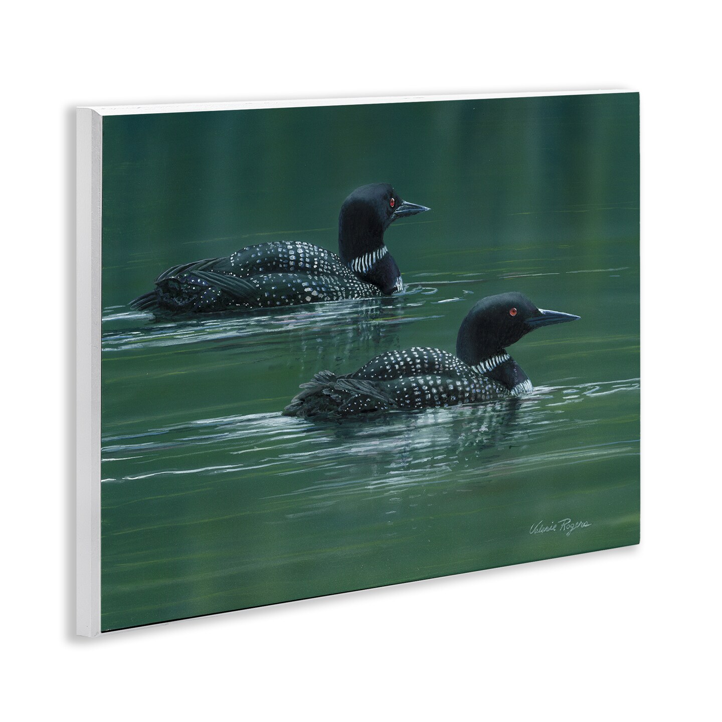 Stupell Industries Peaceful Loon Duo Wall Plaque Art Design by Valerie Rogers