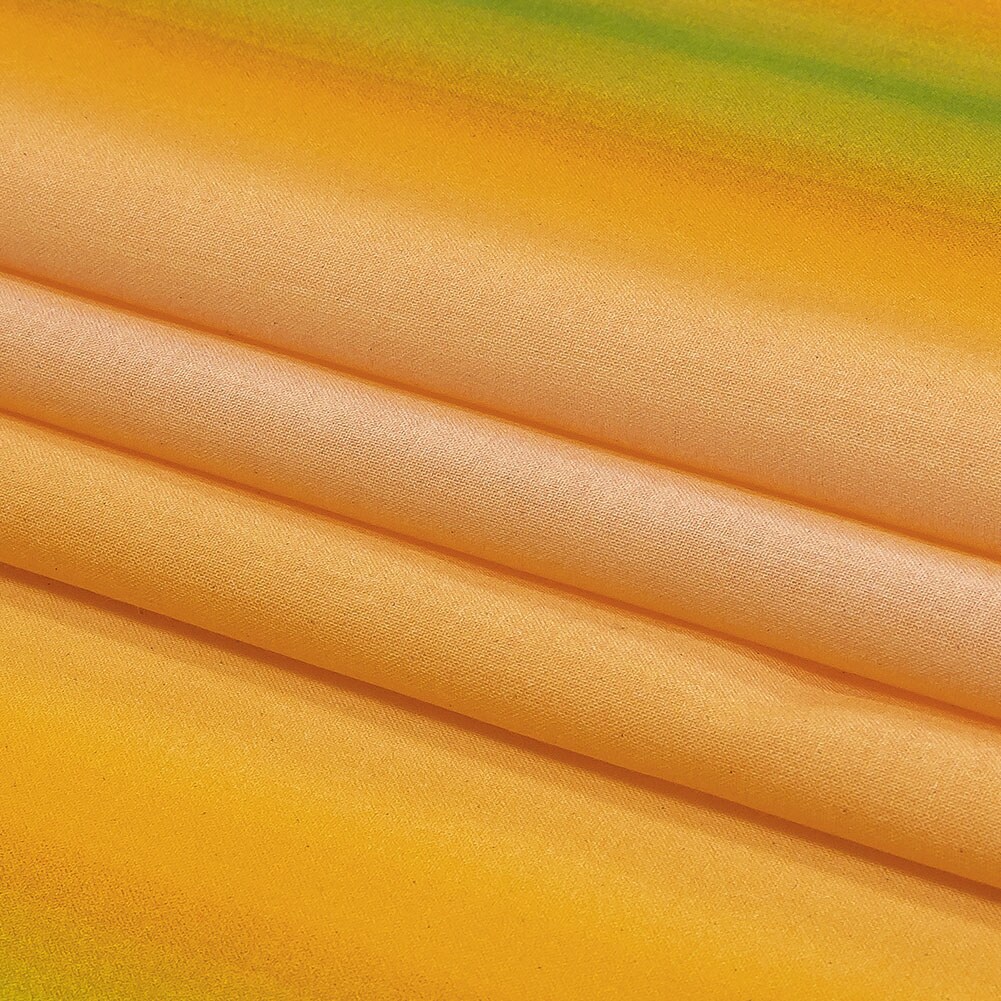 1 Yard Green and Yellow Gradient Stripes Cotton Voile Marmalade Parade Print Lightweight Fabric