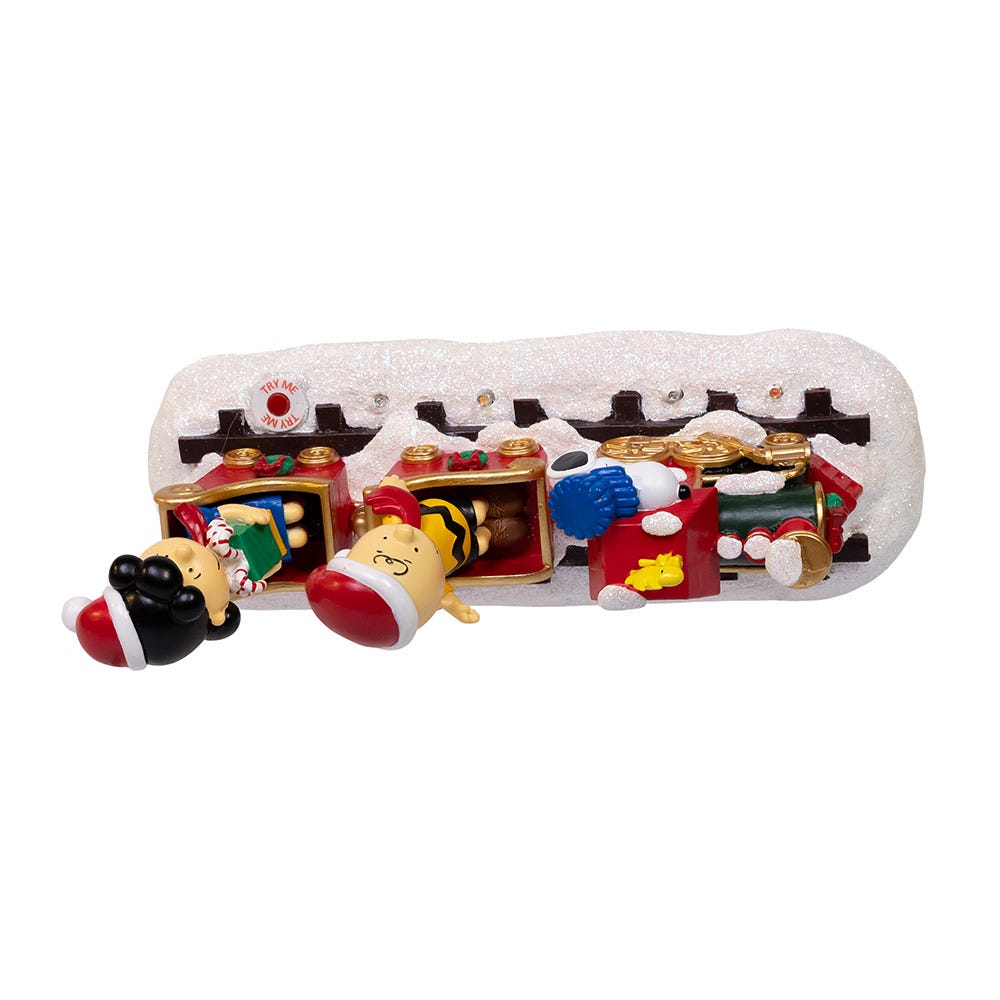 Kurt Adler Battery-Operated Peanuts Musical Train Table D&#xE9;cor