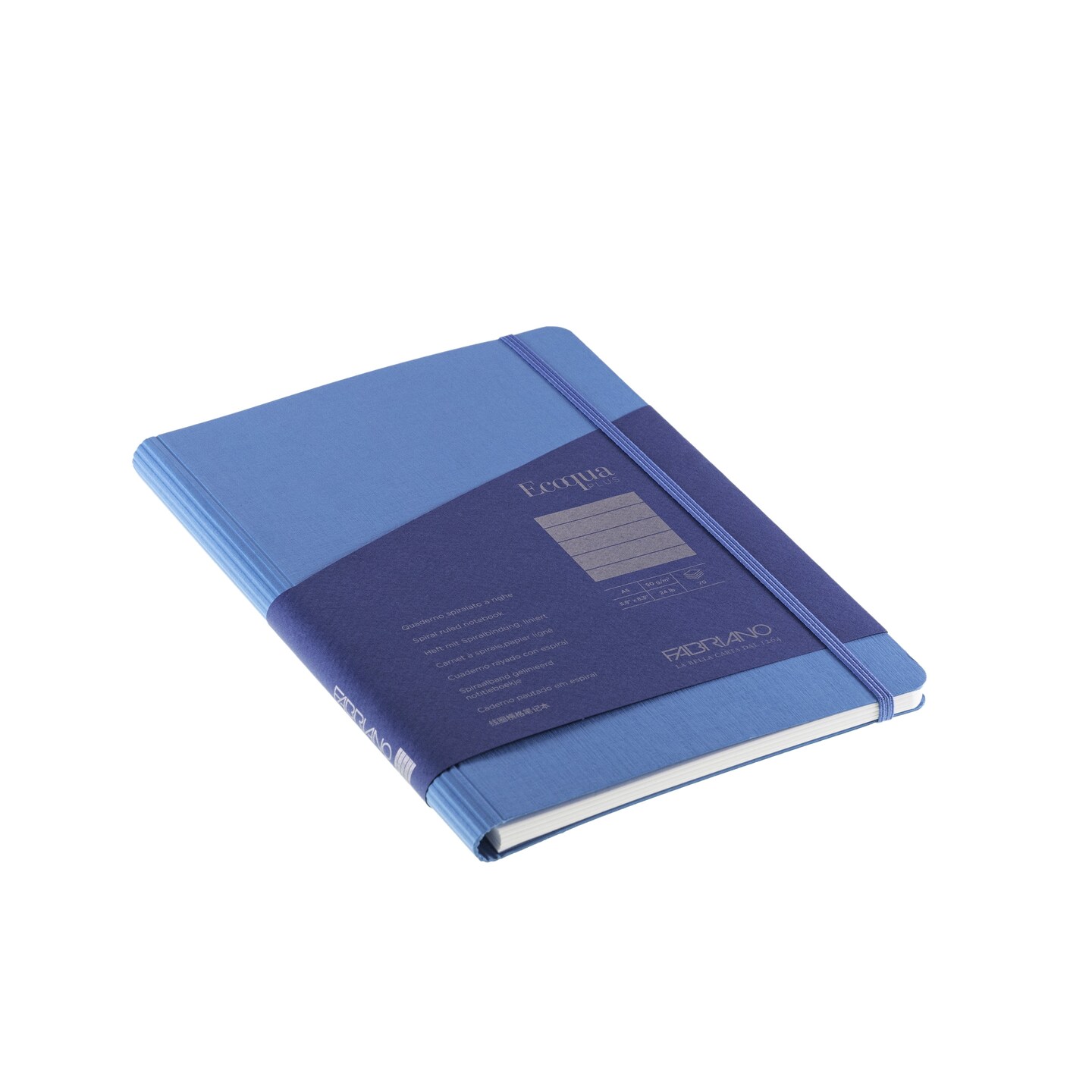 Fabriano Ecoqua Plus Hidden Spiral-Bound Notebook, 5.8" x 8.3", A5