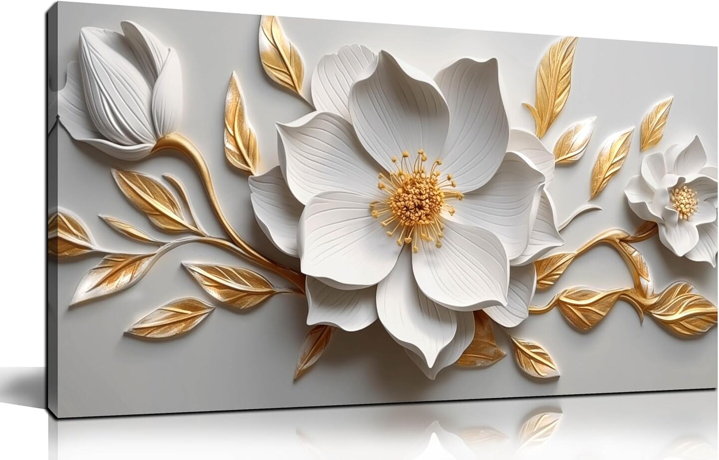 Canvas Wall Art for Living Room Bedroom Office White ( 20x40 In)