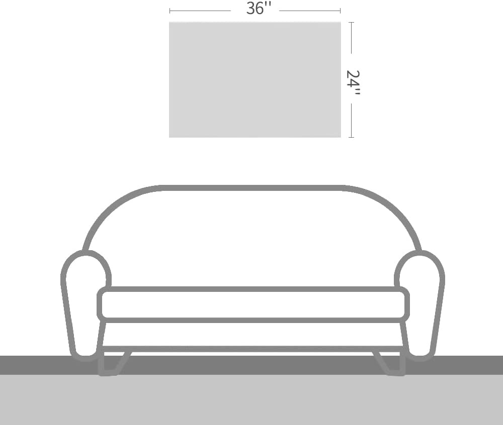 Blue Flower Picture Wall Decor White Floral Wall Art (36" x 24")