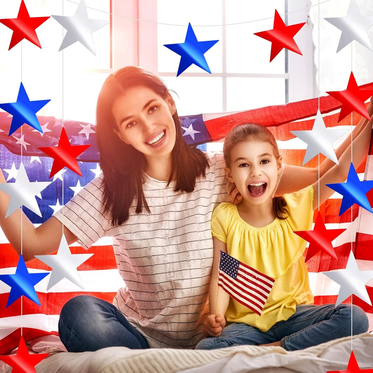 80 Pieces Stars Cutouts Glitter Double Printed Paper Cardboard Stars Decorations for Bulletin Board Classroom