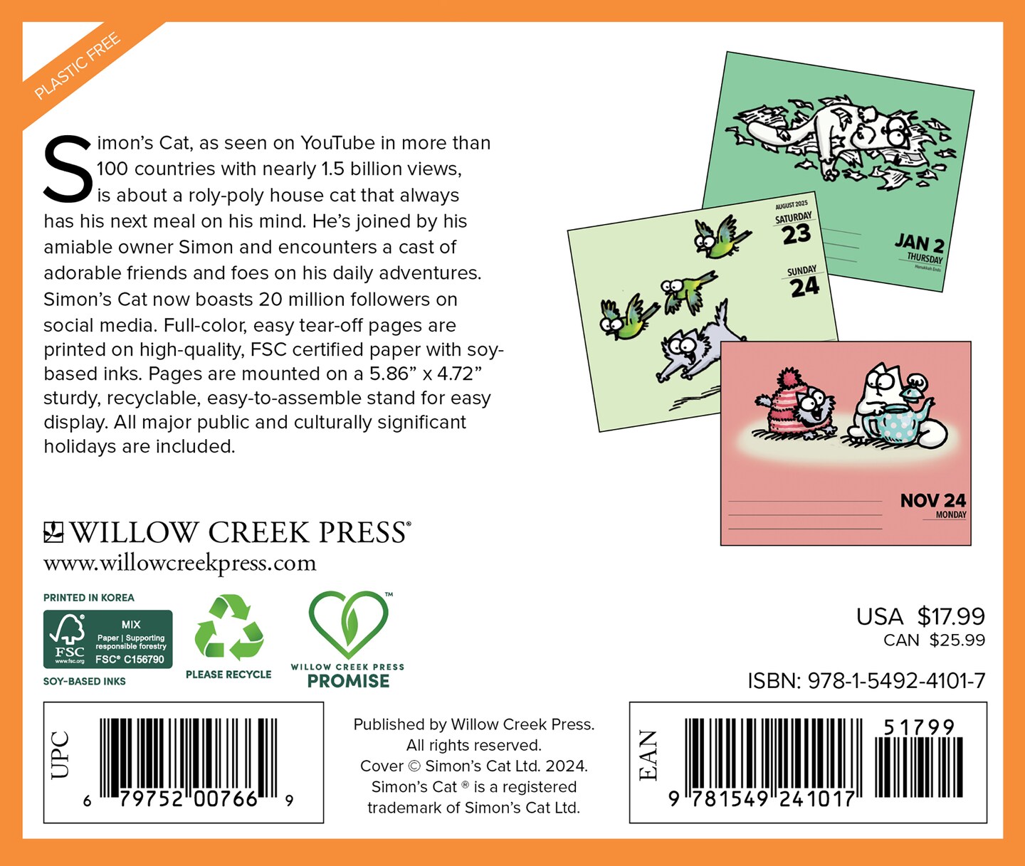 Simon&#x27;s Cat 2025 Box Calendar, Daily Desktop