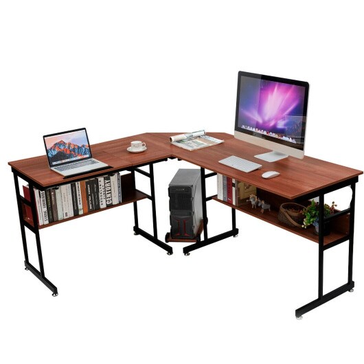 L-Shaped Computer Desk Drafting Table
