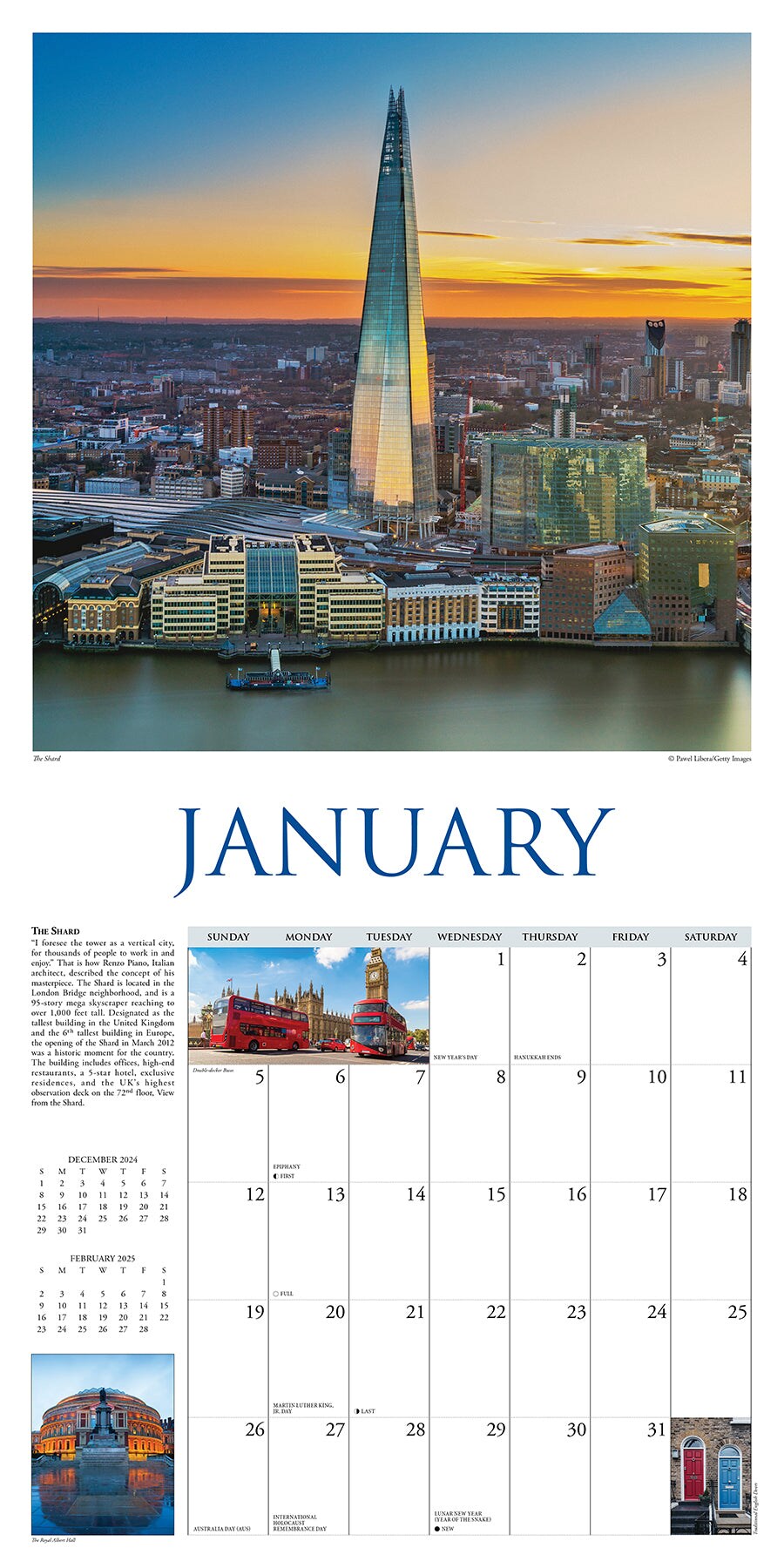 A Walk in London 2025 Wall Calendar