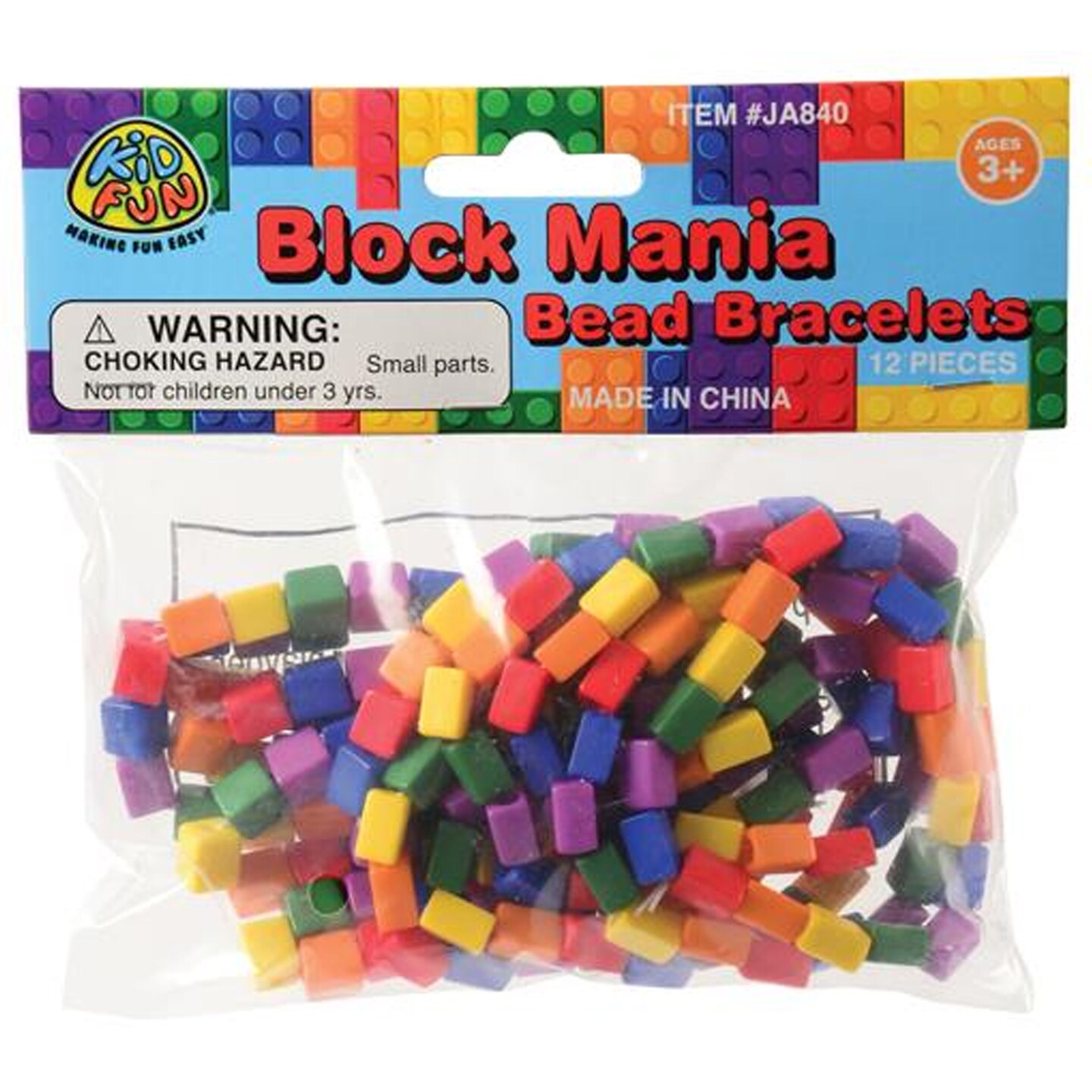 Block Mania Bead Bracelets Include 12 Units