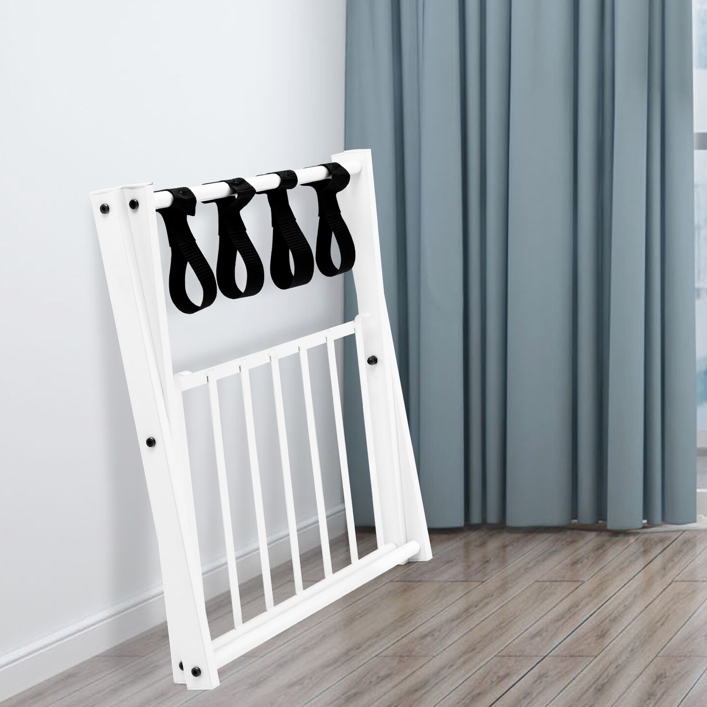 Set of 2 Folding Metal Luggage Rack Suitcase