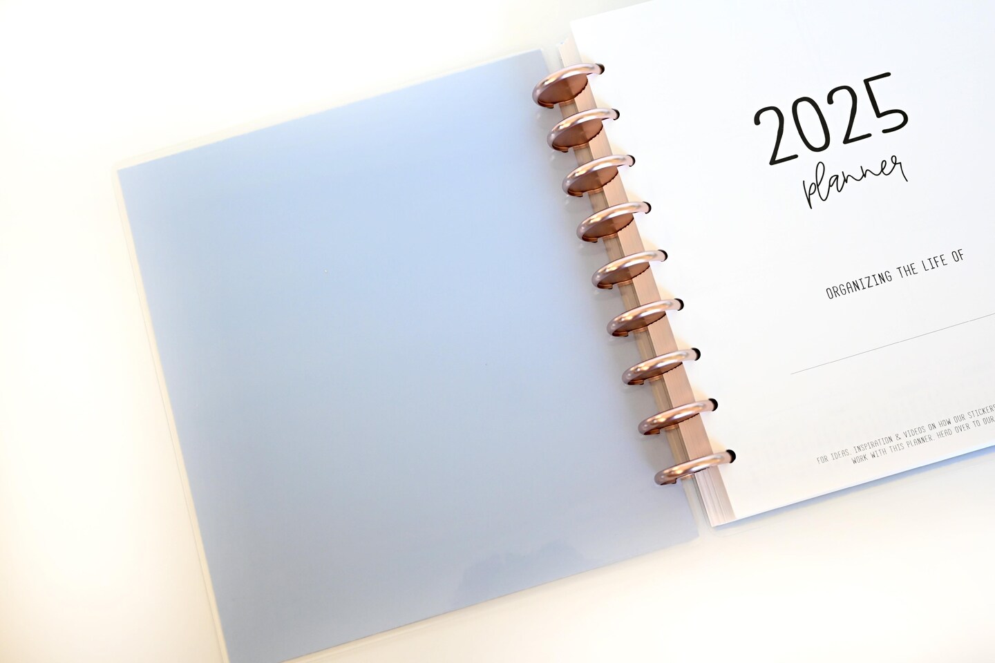 2025 Planner - Mini Horizontal Layout, Disc Bound - "Amalfi Floral" (#1006)