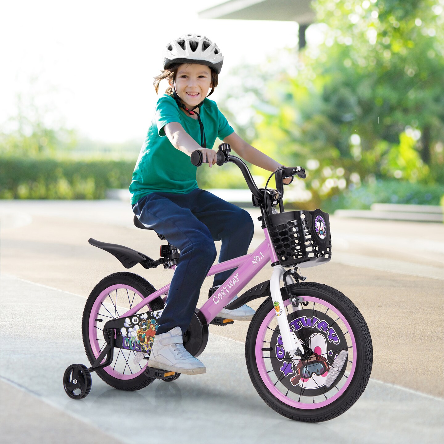 Kids Bike with Adjustable Handlebar and Saddle for 4-8 Years Old